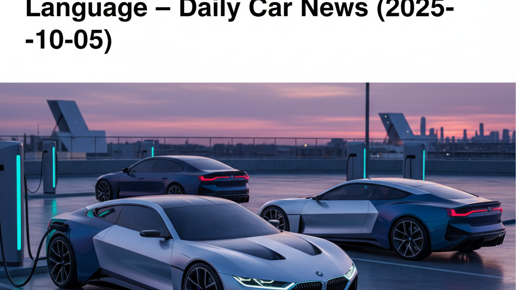 Editorial, photo-realistic HERO for an automotive daily news article titled "BMW Explores New Design Language – Daily Car News (2025-10-05)". Depict O