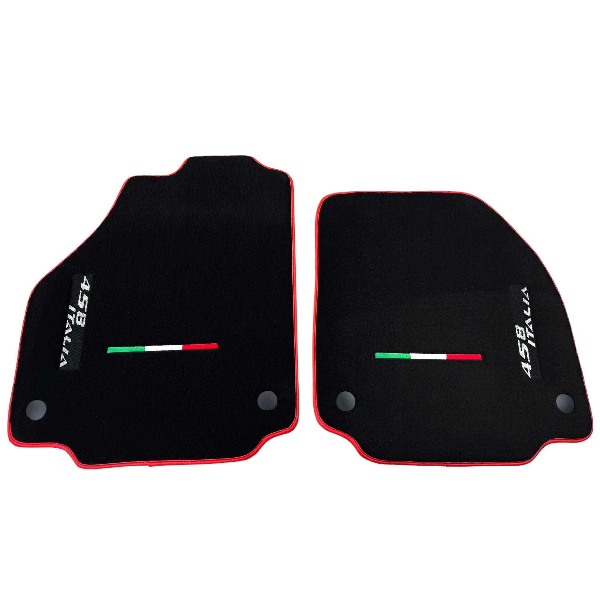 Floor Mats for Ferrari 458 Italia (2009-2015) with Red Trim - AutoWin