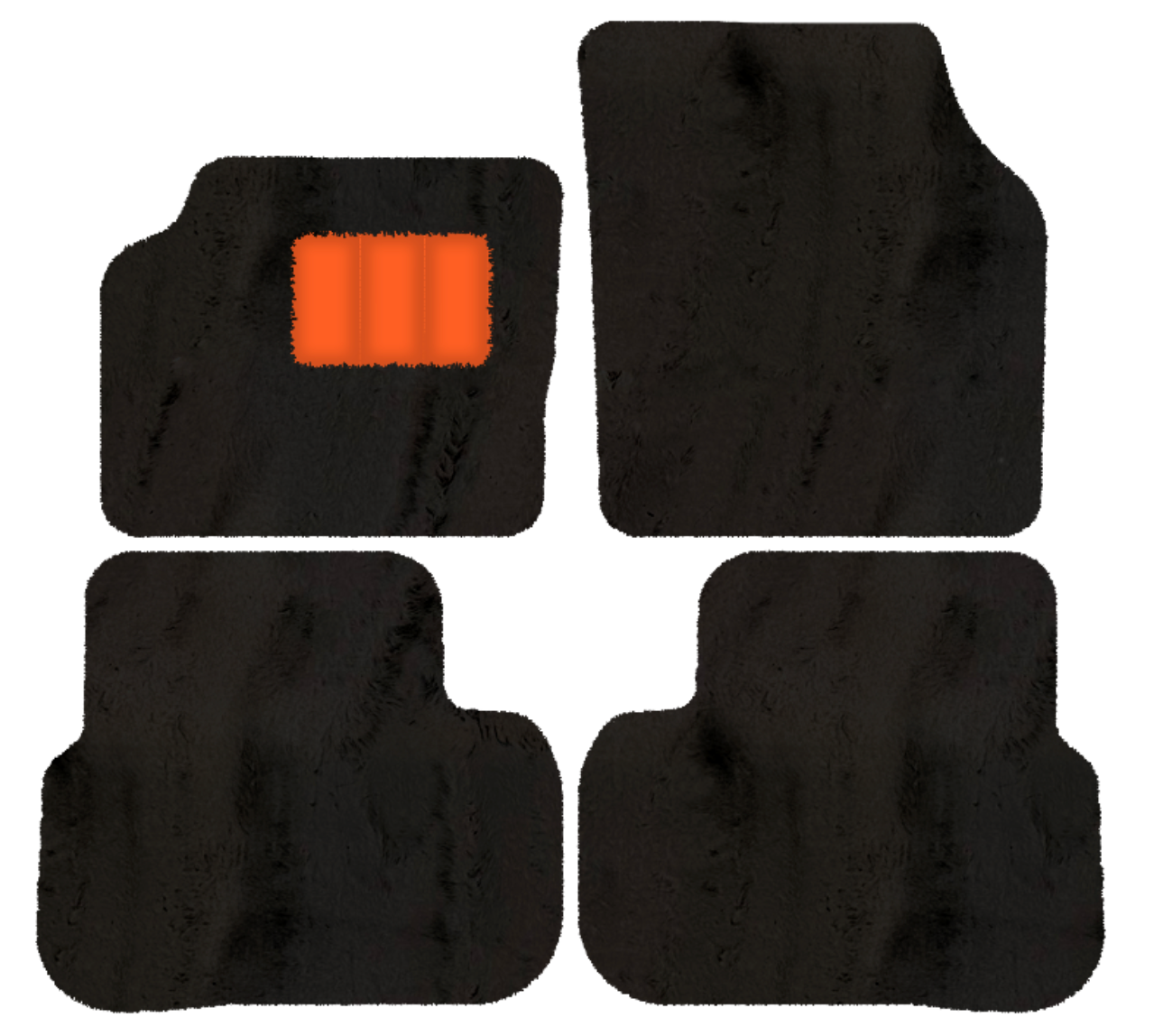 Black Sheepskin Floor Mats for Land Rover Discovery Sport (2015-2019) - AutoWin