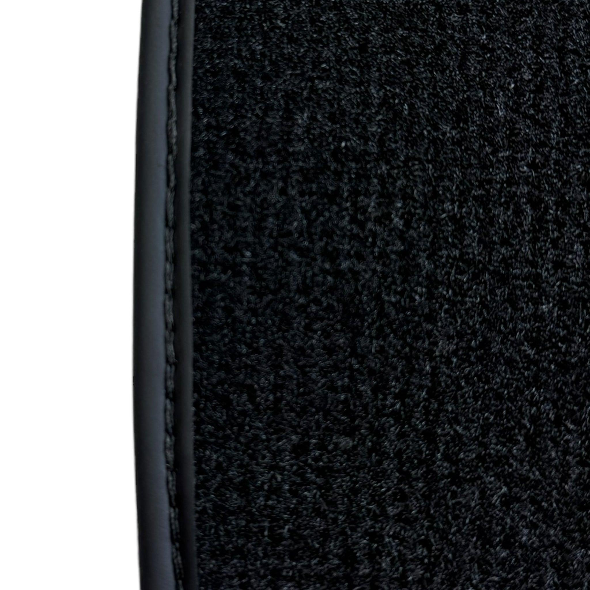 Black Floor Mats for Ferrari 488 Pista Spider 2019-2021 with Leather - AutoWin