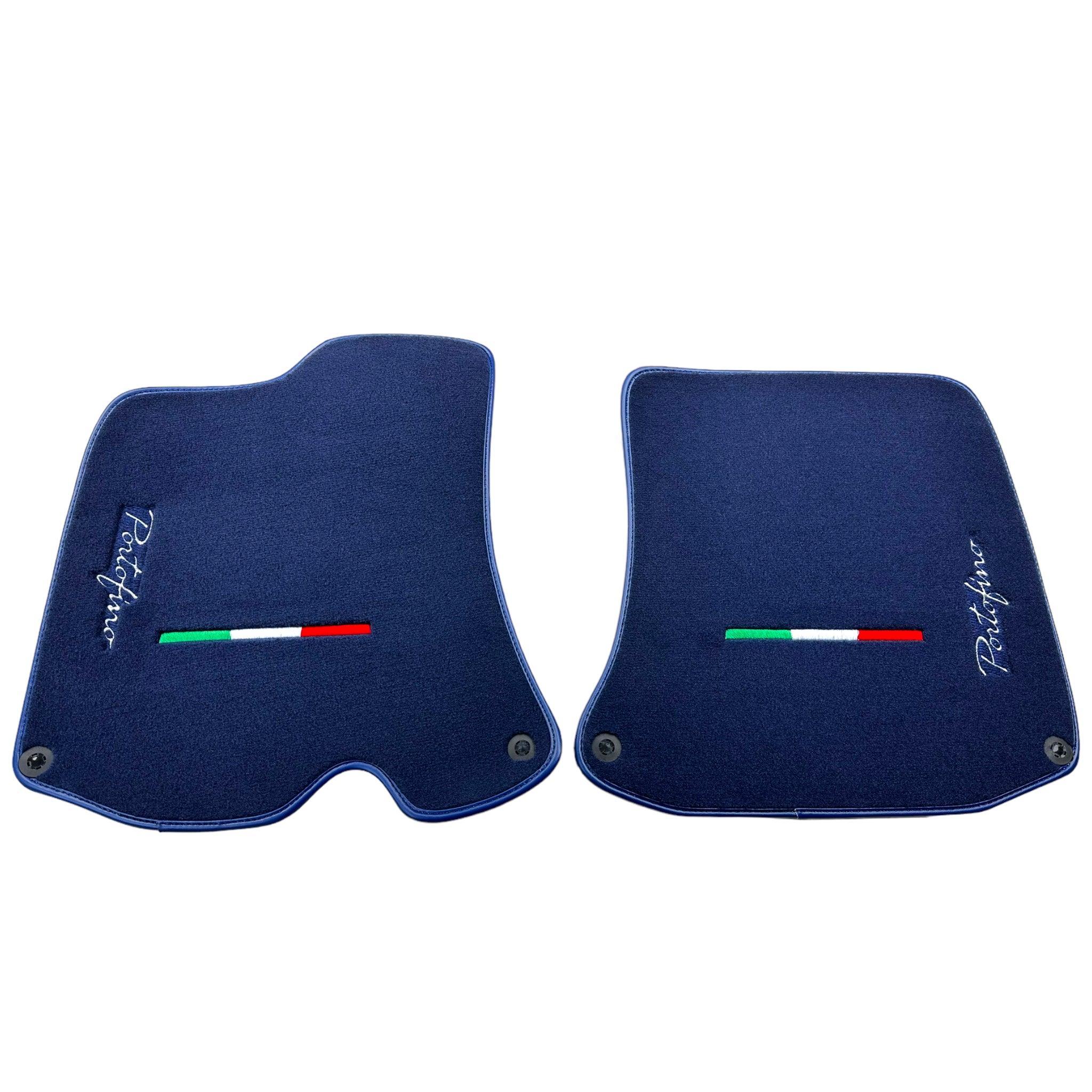 Dark Blue Floor Mats for Ferrari Portofino (2018-2023) Italian Edition - AutoWin