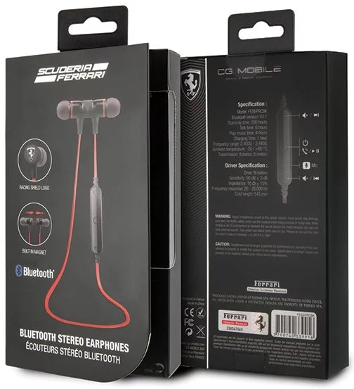 Ferrari Scuderia Bluetooth Stereo Earphones