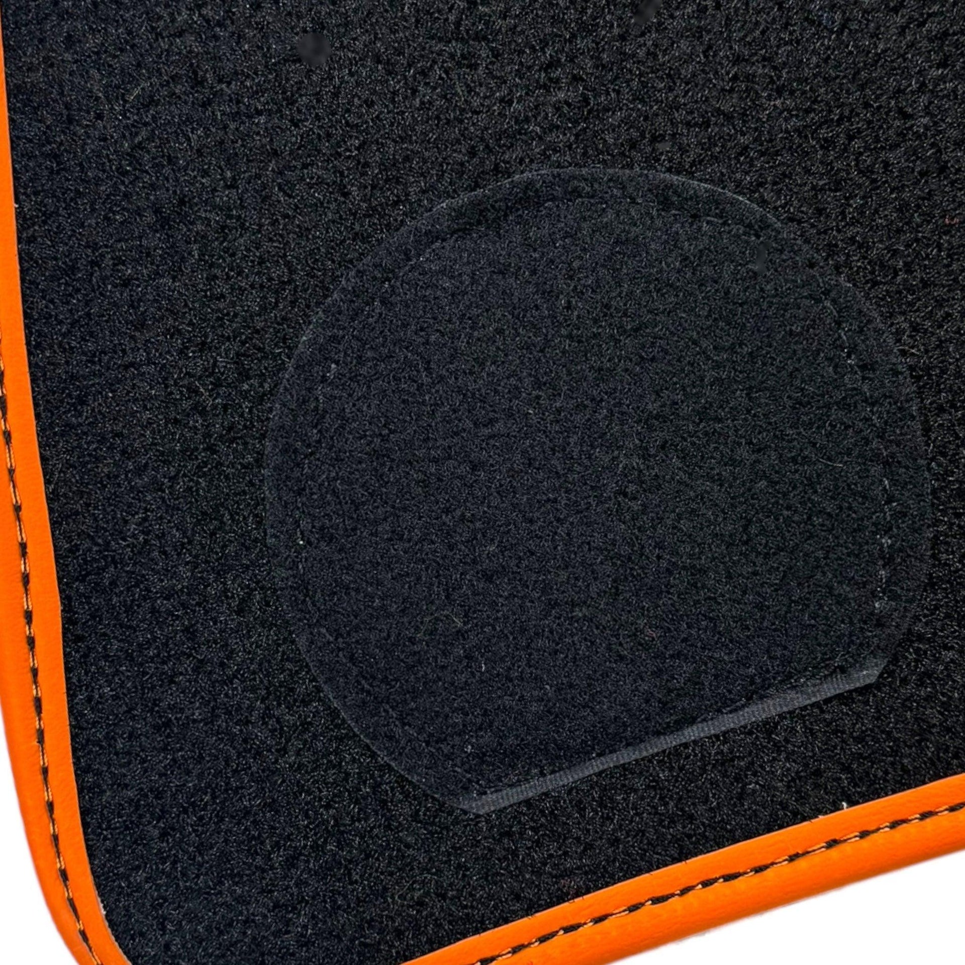Black Sheepskin Floor Mats for Rolls-Royce Spectre (2023-2024) Orange