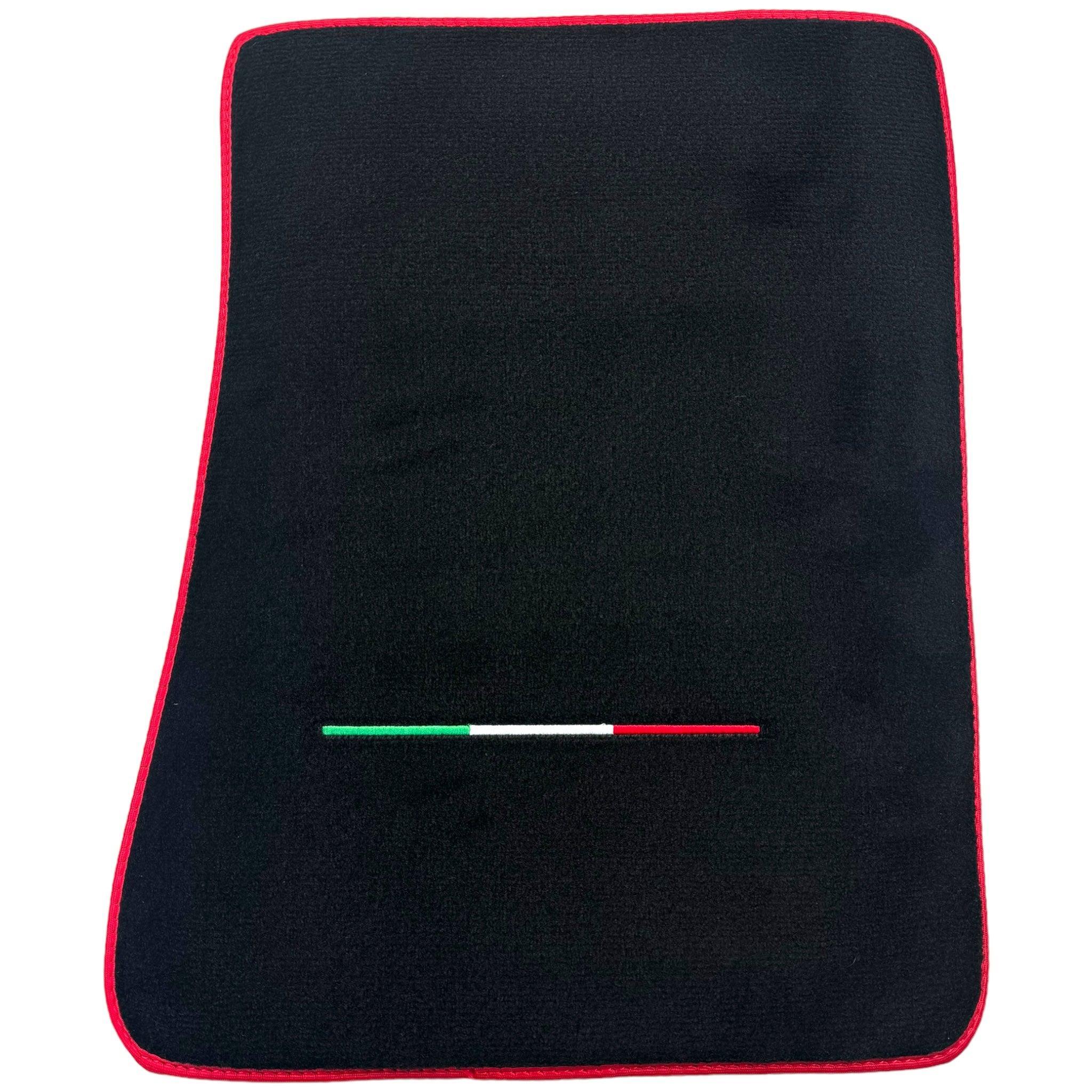 Black Floor Mats for Ferrari Purosangue Long with Red Trim | Italian Edition - AutoWin