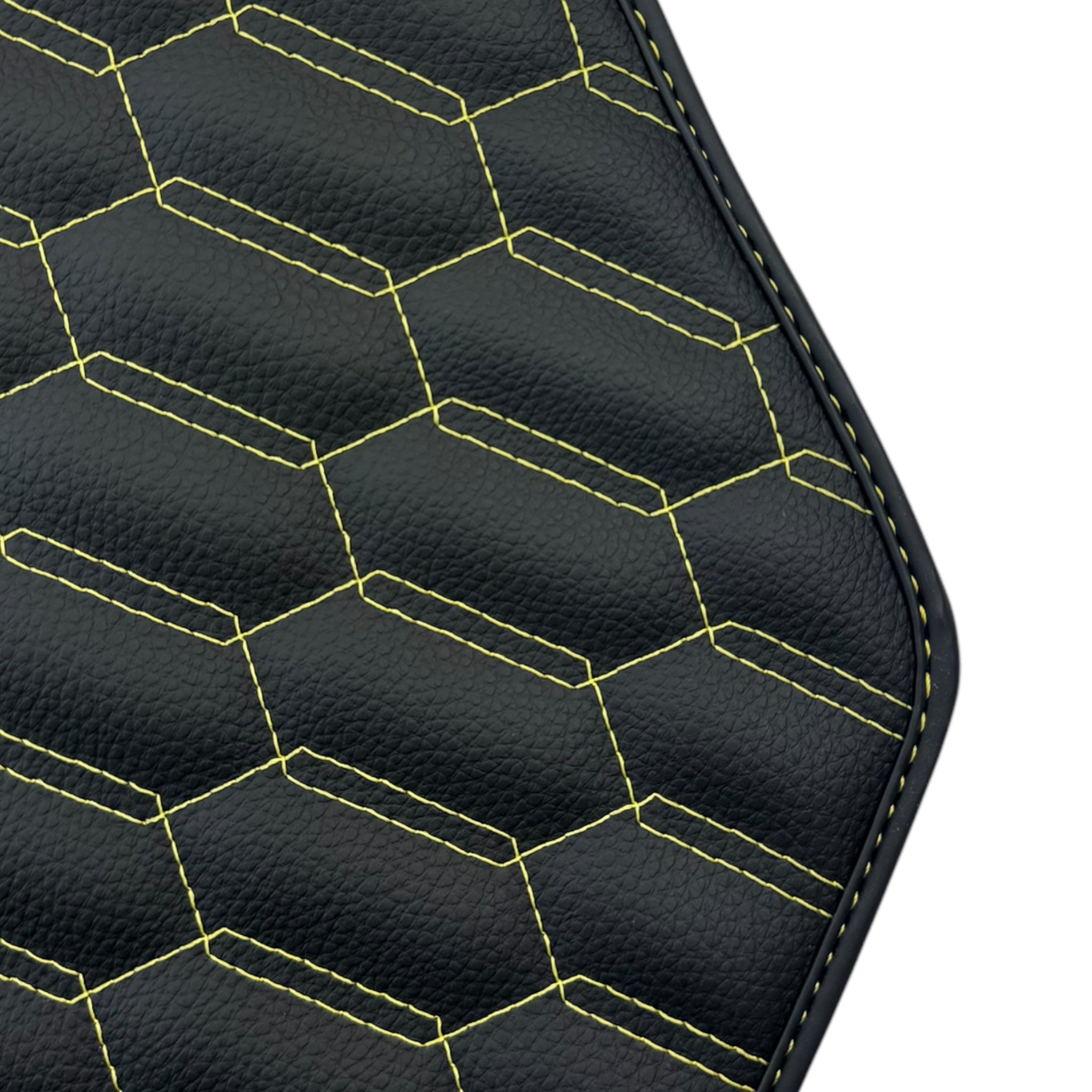 Floor Mats for Lamborghini Huracan Leather Yellow Stitching