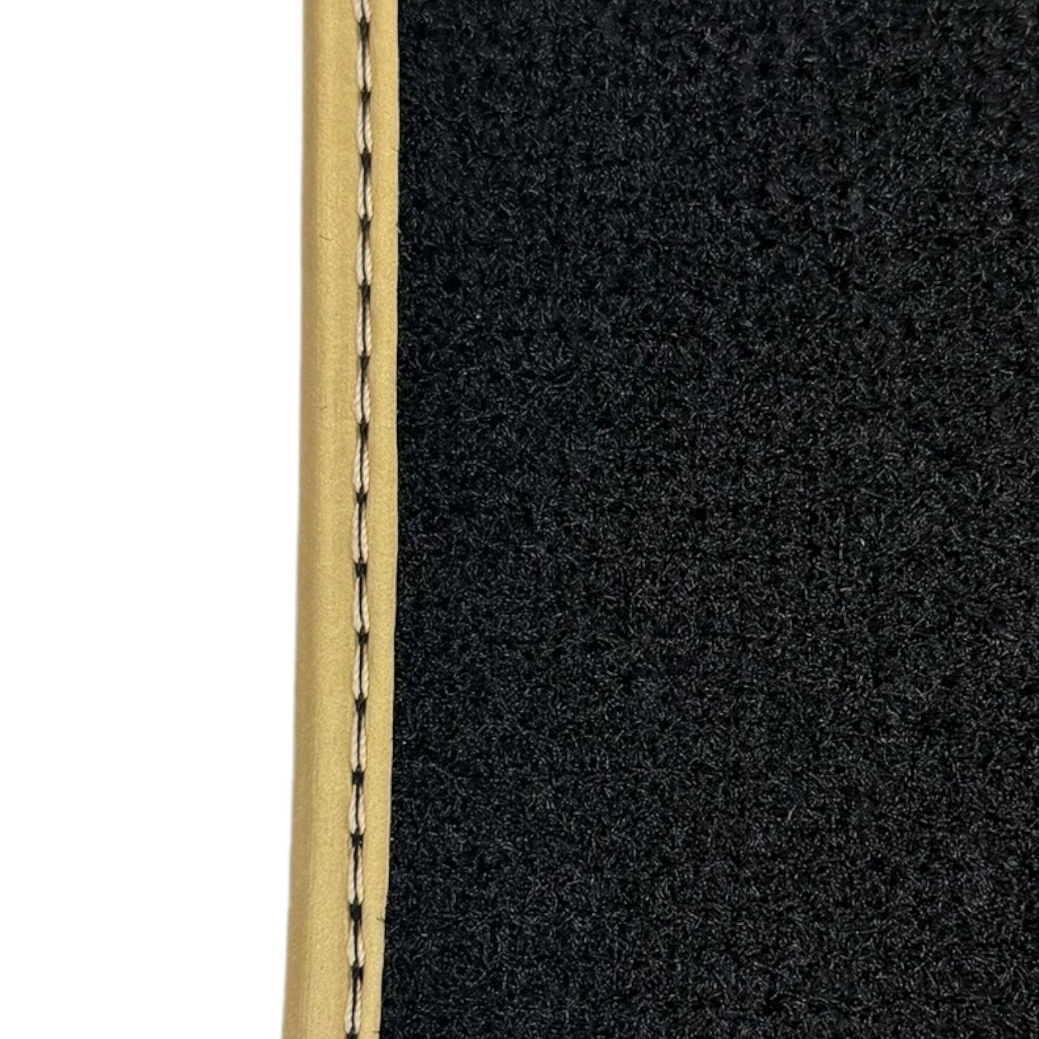 Black Alcantara Floor Mats for Ferrari F430 (2004-2009) - Red Sewing - AutoWin