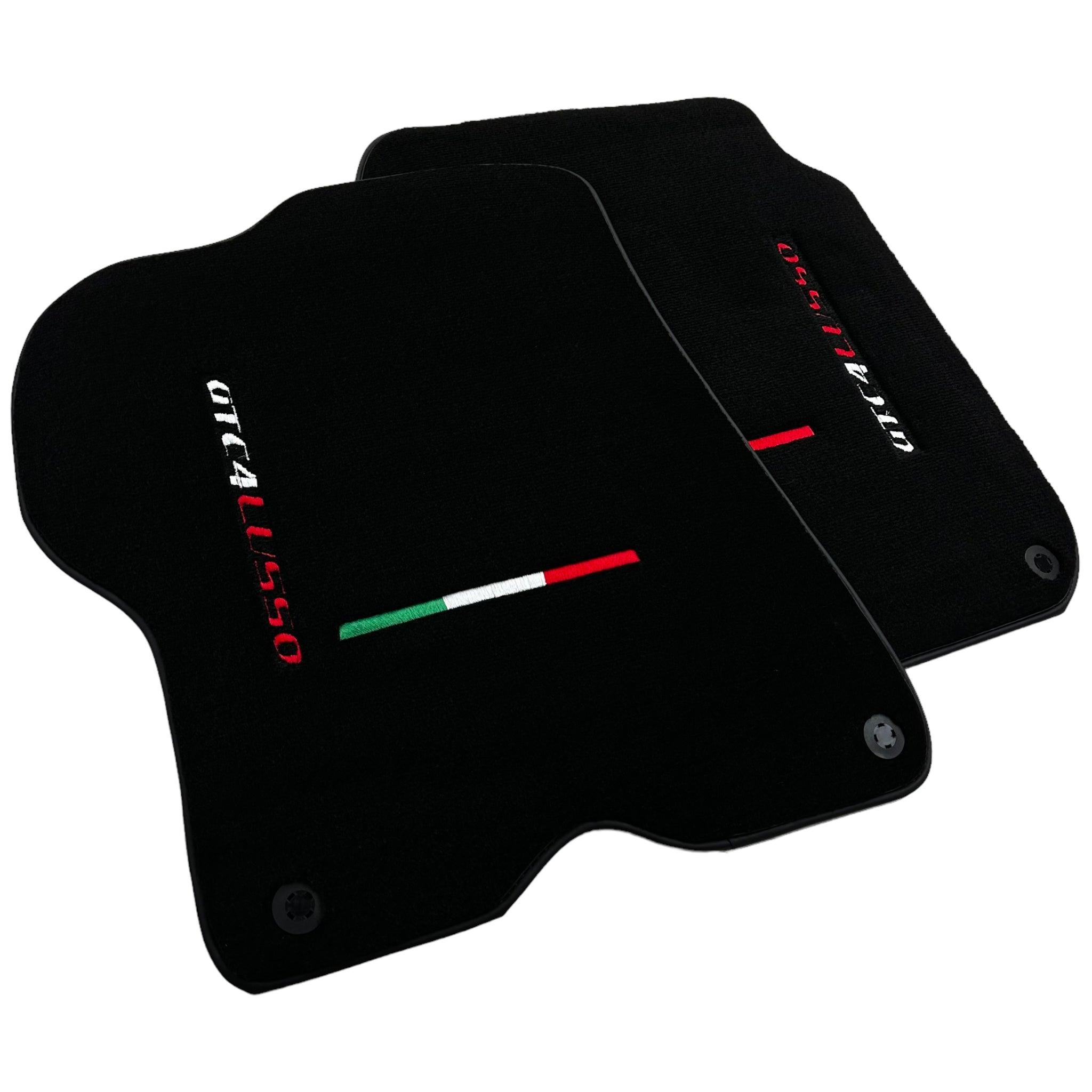 Black Floor Mats For Ferrari GTC4 Lusso (2016-2023) Italian Edition - AutoWin