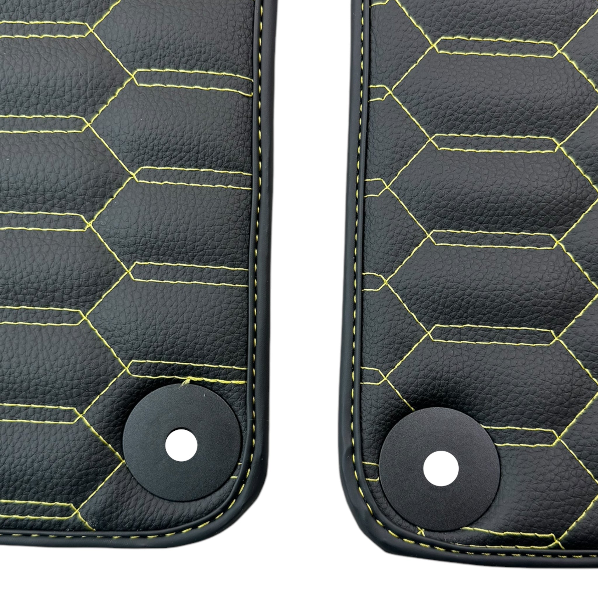 Floor Mats for Lamborghini Huracan Leather Yellow Stitching