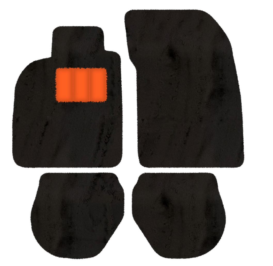 Black Floor Mats for Porsche 911 - 993 (1994-1998) - AutoWin