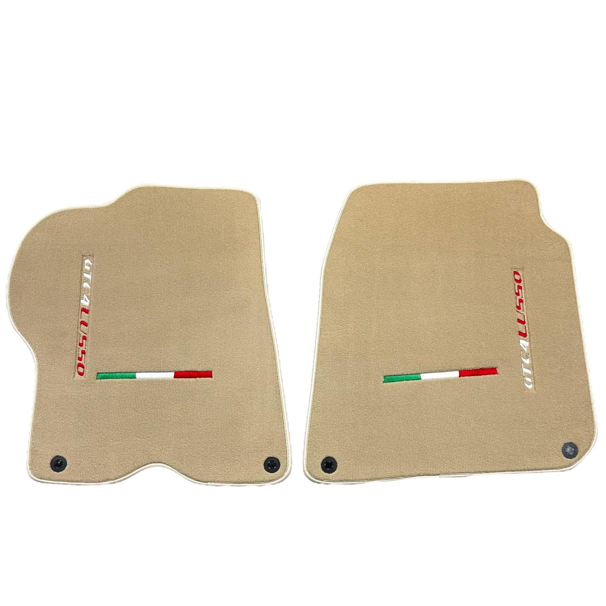 Beige Floor Mats for Ferrari GTC4 Lusso (2016-2023) Italian Edition - AutoWin