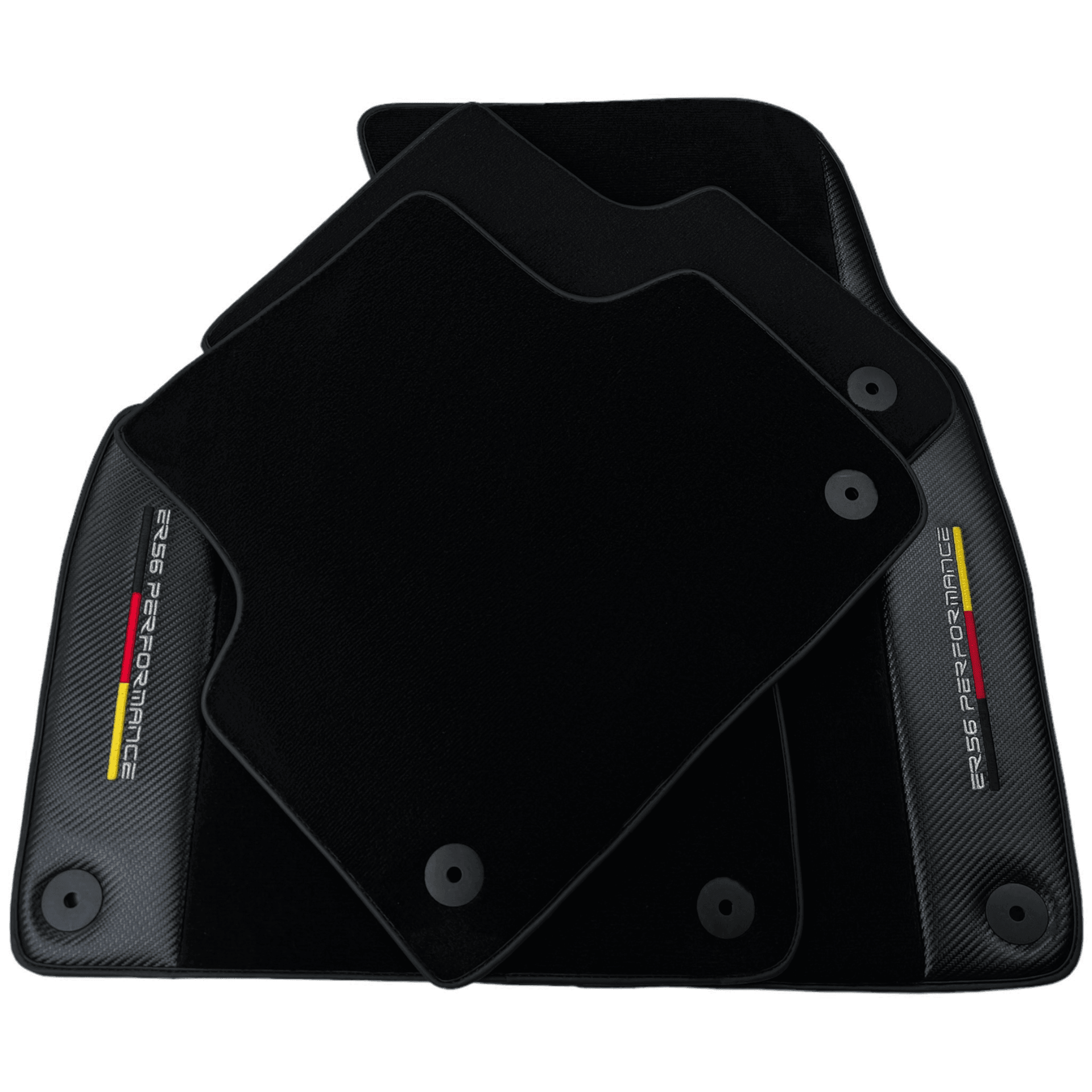Black Floor Mats for Porsche Macan (2014-2023) with Carbon | ER56 Performance - AutoWin