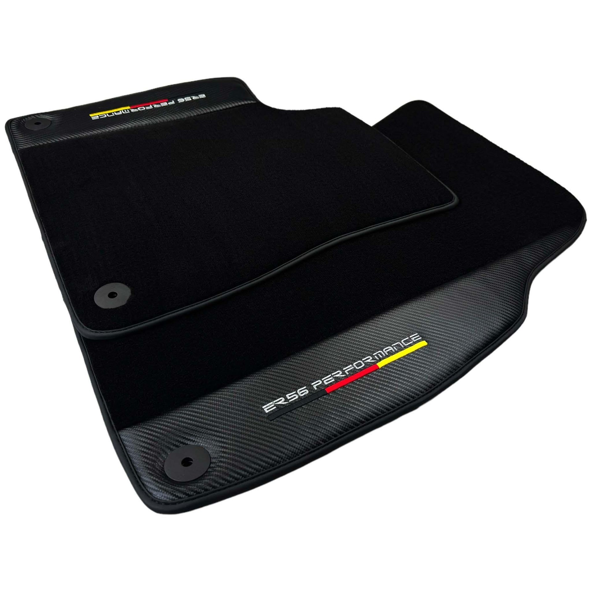 Black Floor Mats for Porsche Cayenne (2010-2018) with Carbon | ER56 Performance - AutoWin