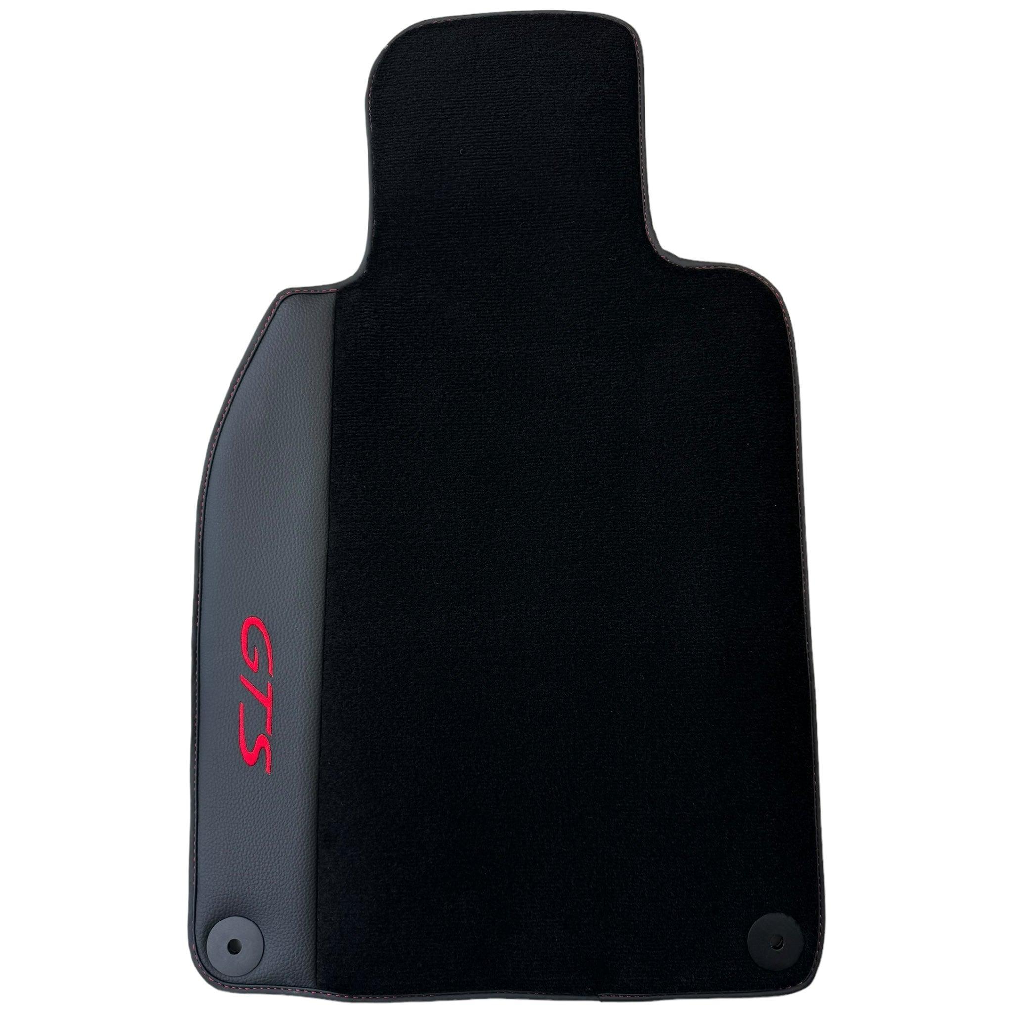 Black Floor Mats for Porsche 911 - 992 GTS (2019-2024) with Leather - AutoWin