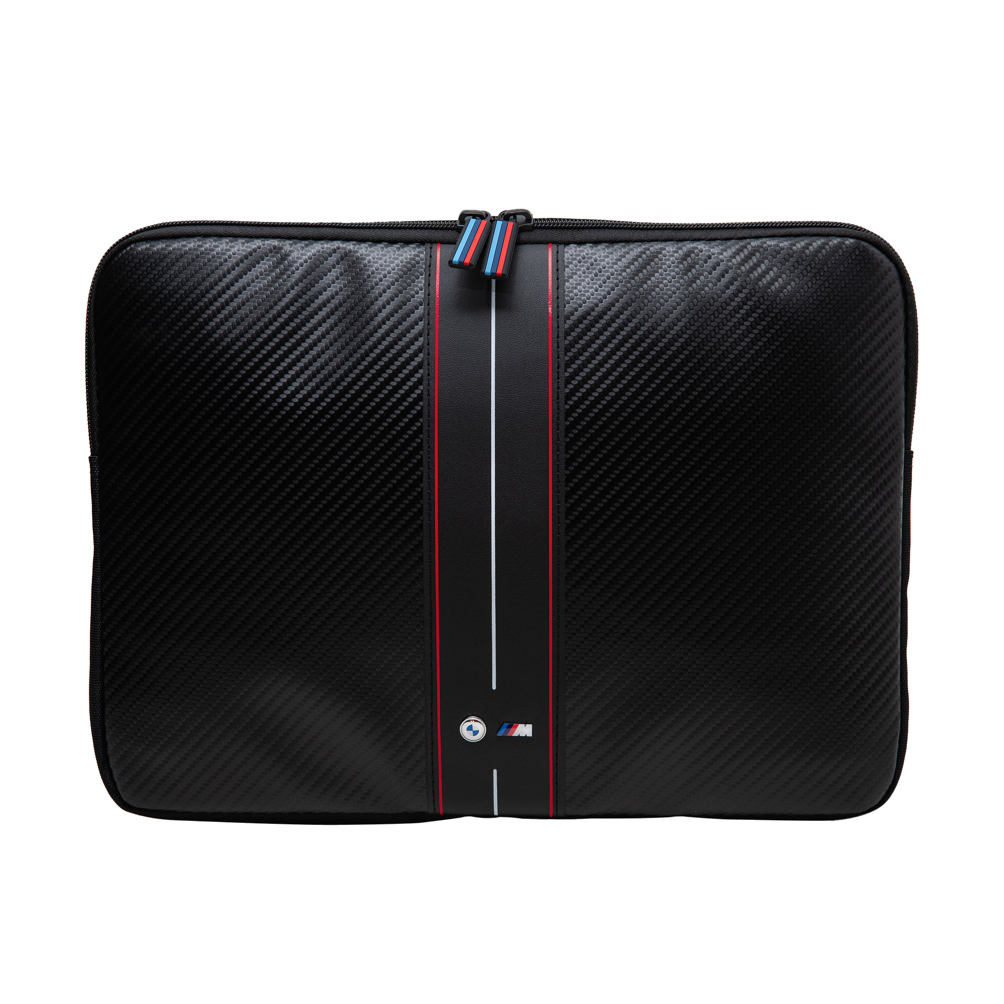BMW Carbon & Red Stripe Laptop Sleeve 14" – Black | M Collection, Eco-Leather & Nylon