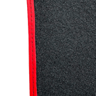 Beige Floor Mats for Ferrari 296 GTB (2022-2024) with Beige Nappa Leather | Red Trim