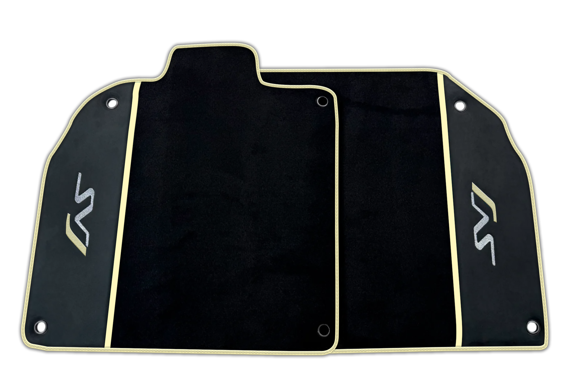 Black Floor Mats for Lamborghini Aventador SVJ with Alcantara Leather