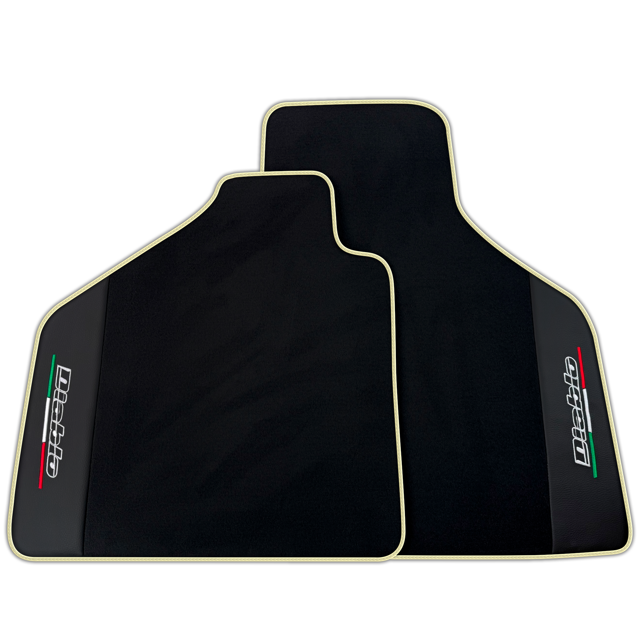 Black Floor Mats for Lamborghini Diablo (1990-2001) | Premium Leather