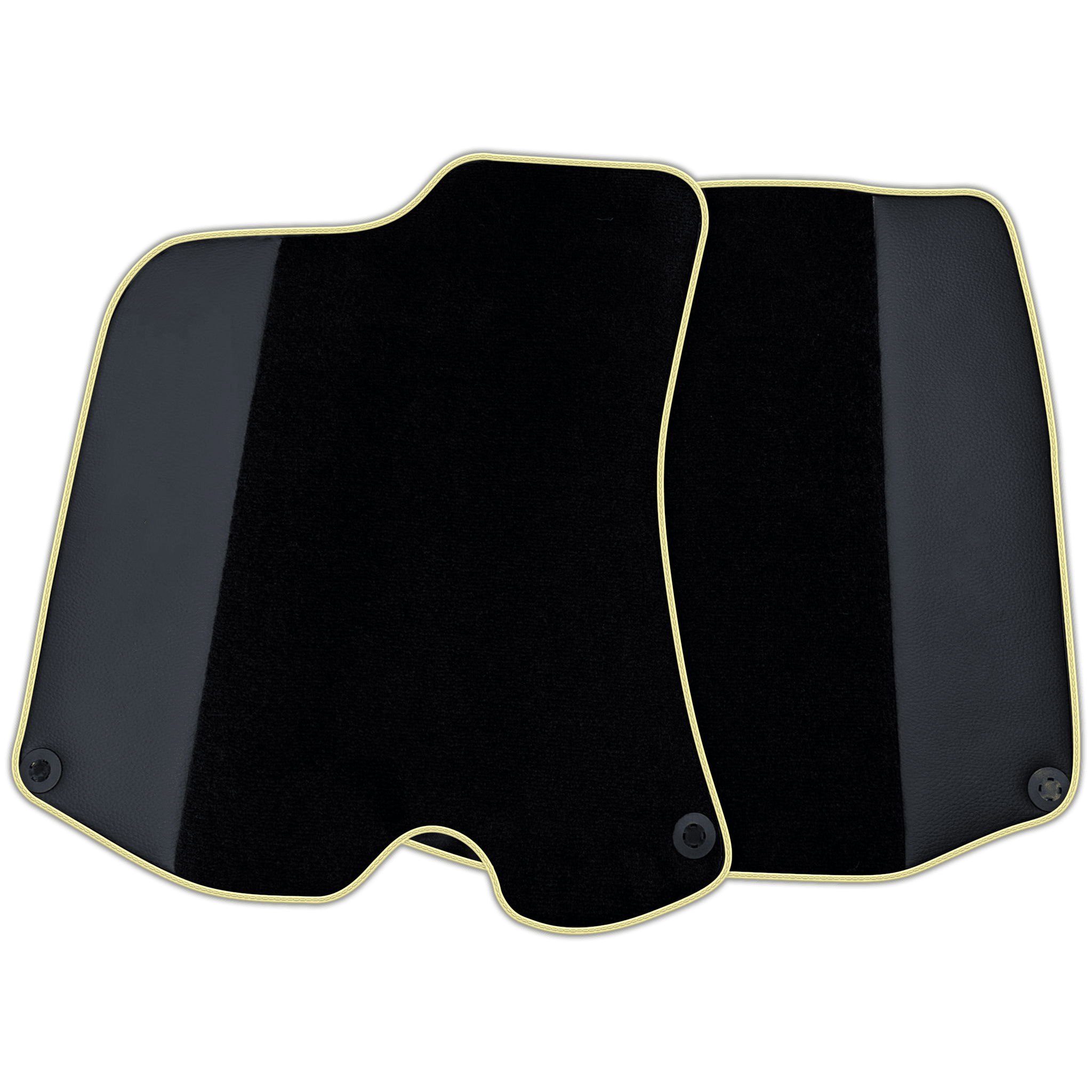 Custom Black Floor Mats For Ferrari Portofino (2018-2023) With Leather