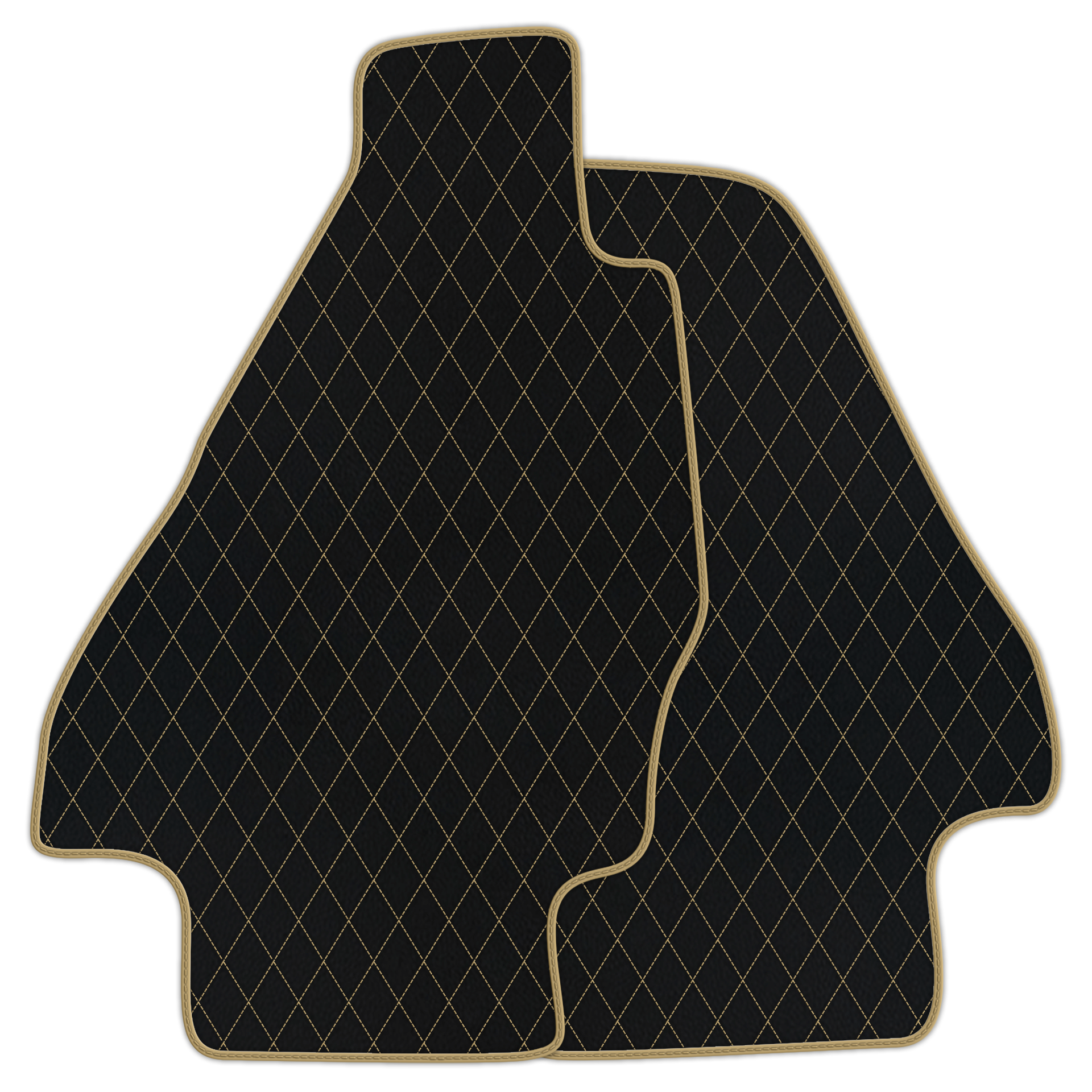 Customizable Leather Trunk Floor Mats with Double Diamond Pattern for Ferrari Dino GT4 (1973-1979) - AutoWin