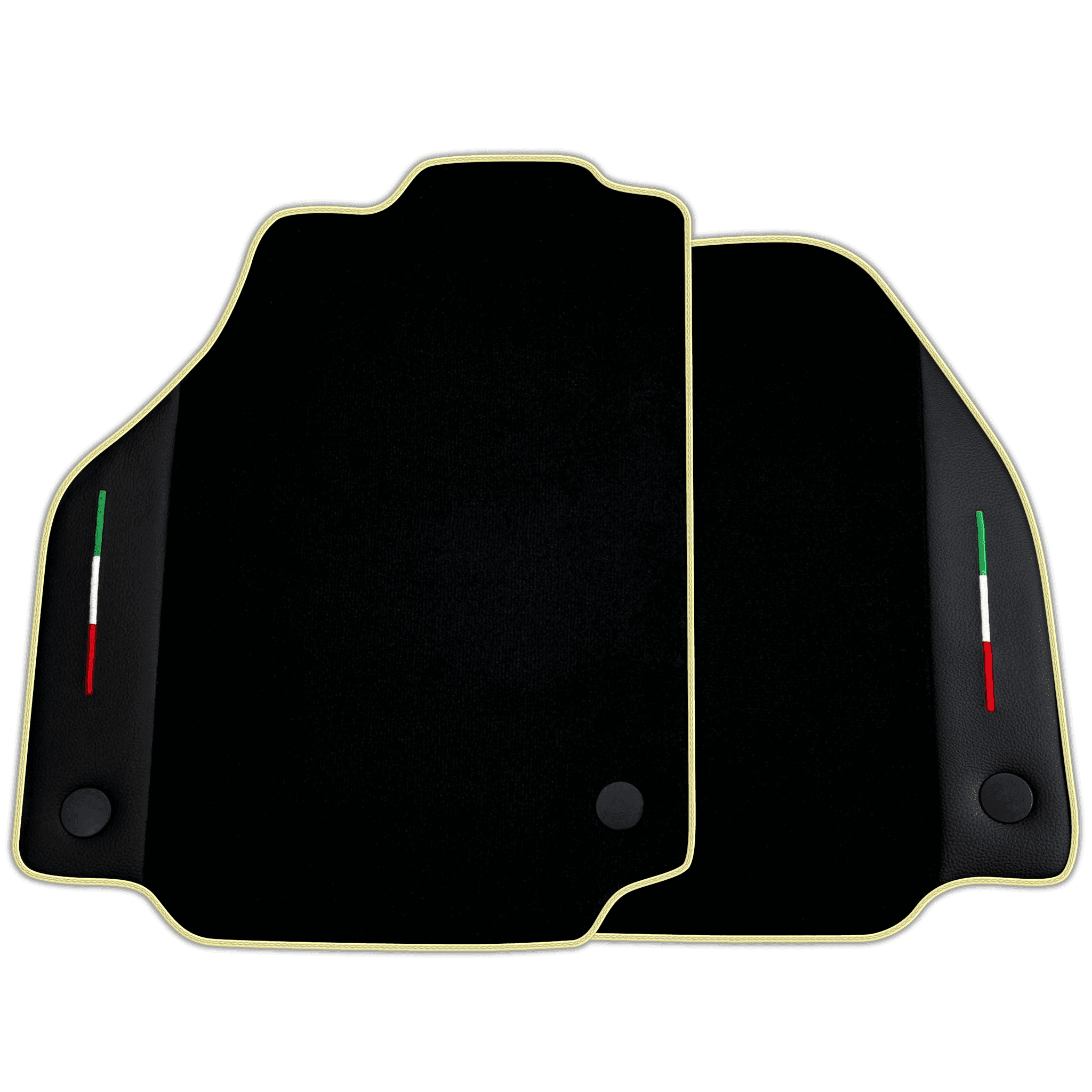 Black Floor Mats for Ferrari 488 Spider (2016-2022) with Leather | Various Trim Colors