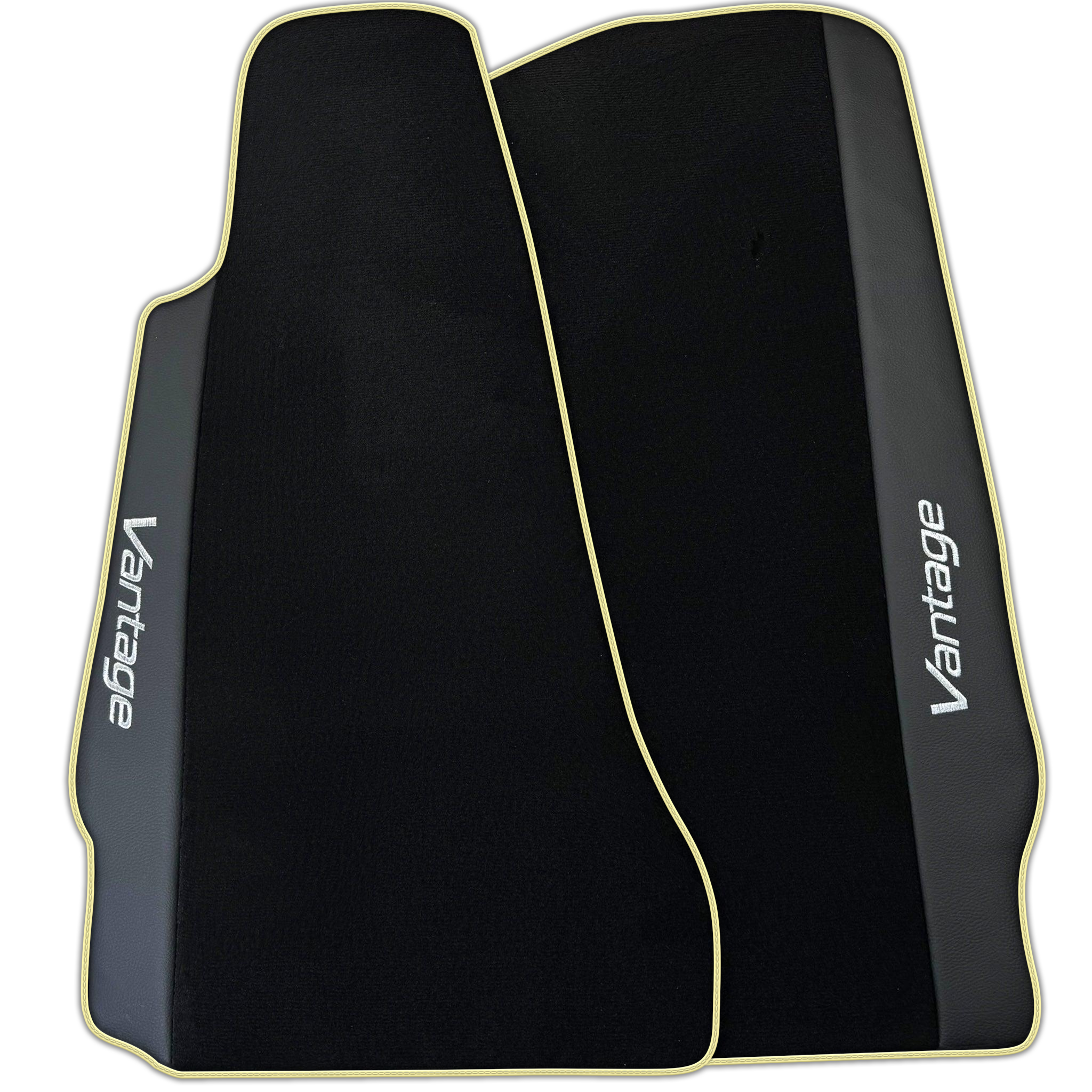 Black Floor Mats for Aston Martin V8 Vantage (2005–2023) with Leather