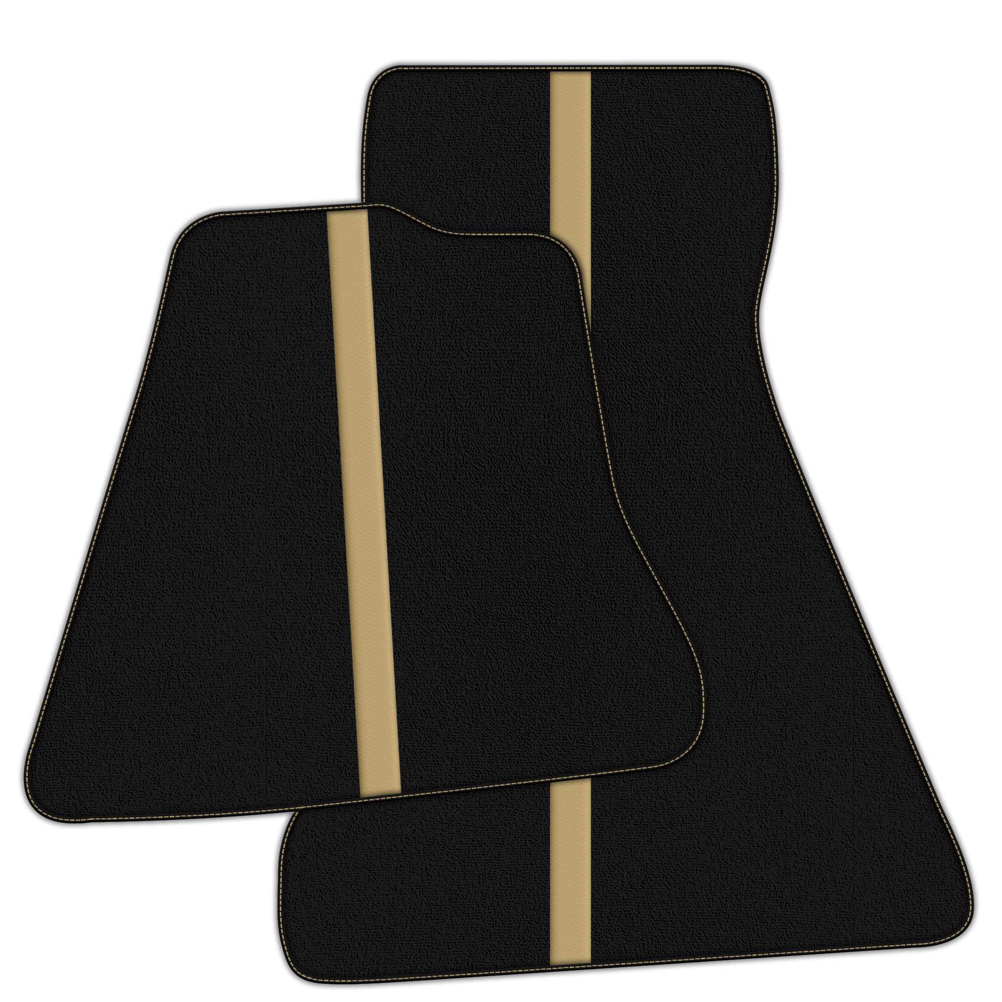 Black Floor Mats with Leather Line for McLaren 750S (2023-2025) - Various Colors