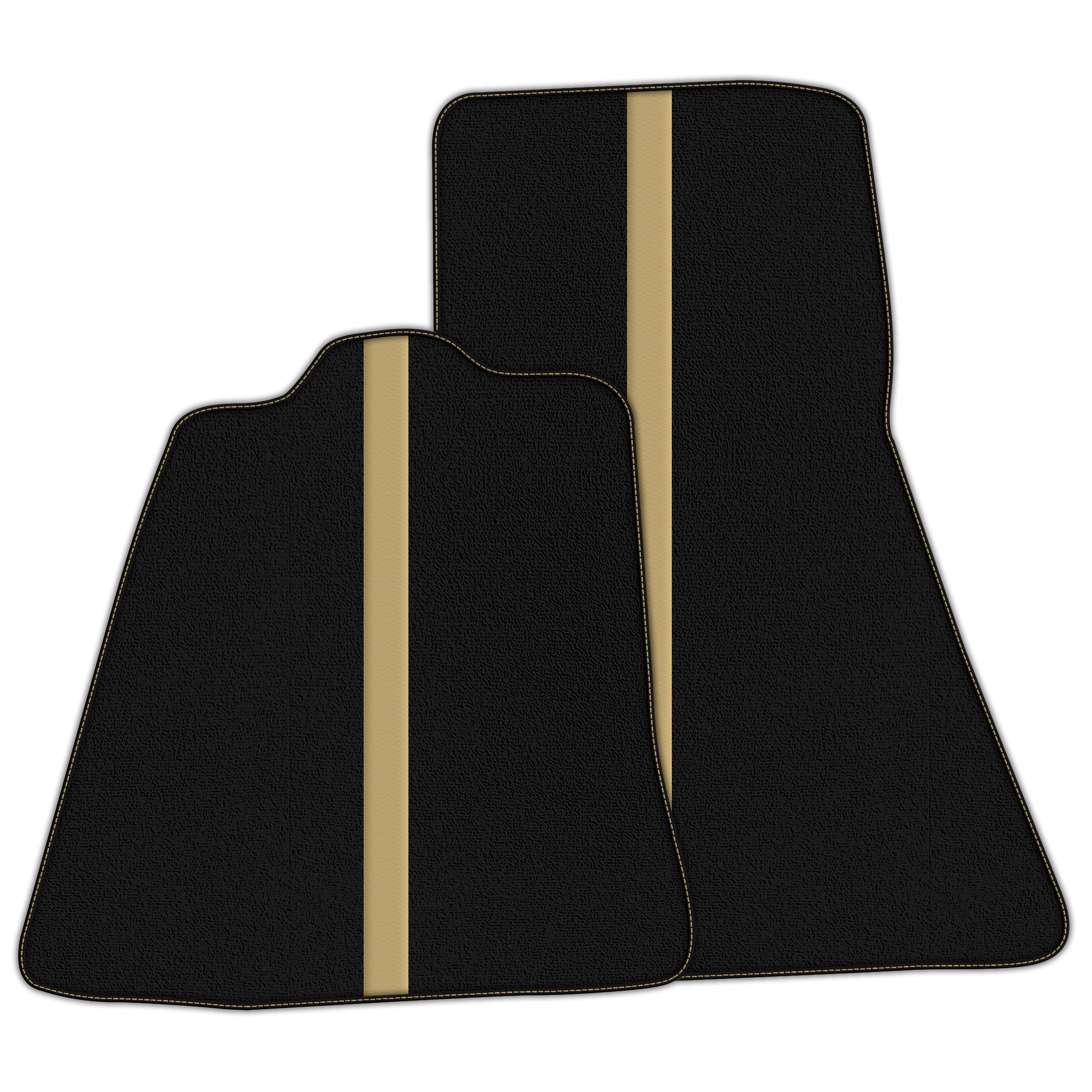 Black Floor Mats with Leather Line for McLaren 720S (2017-2021) - Various Colors