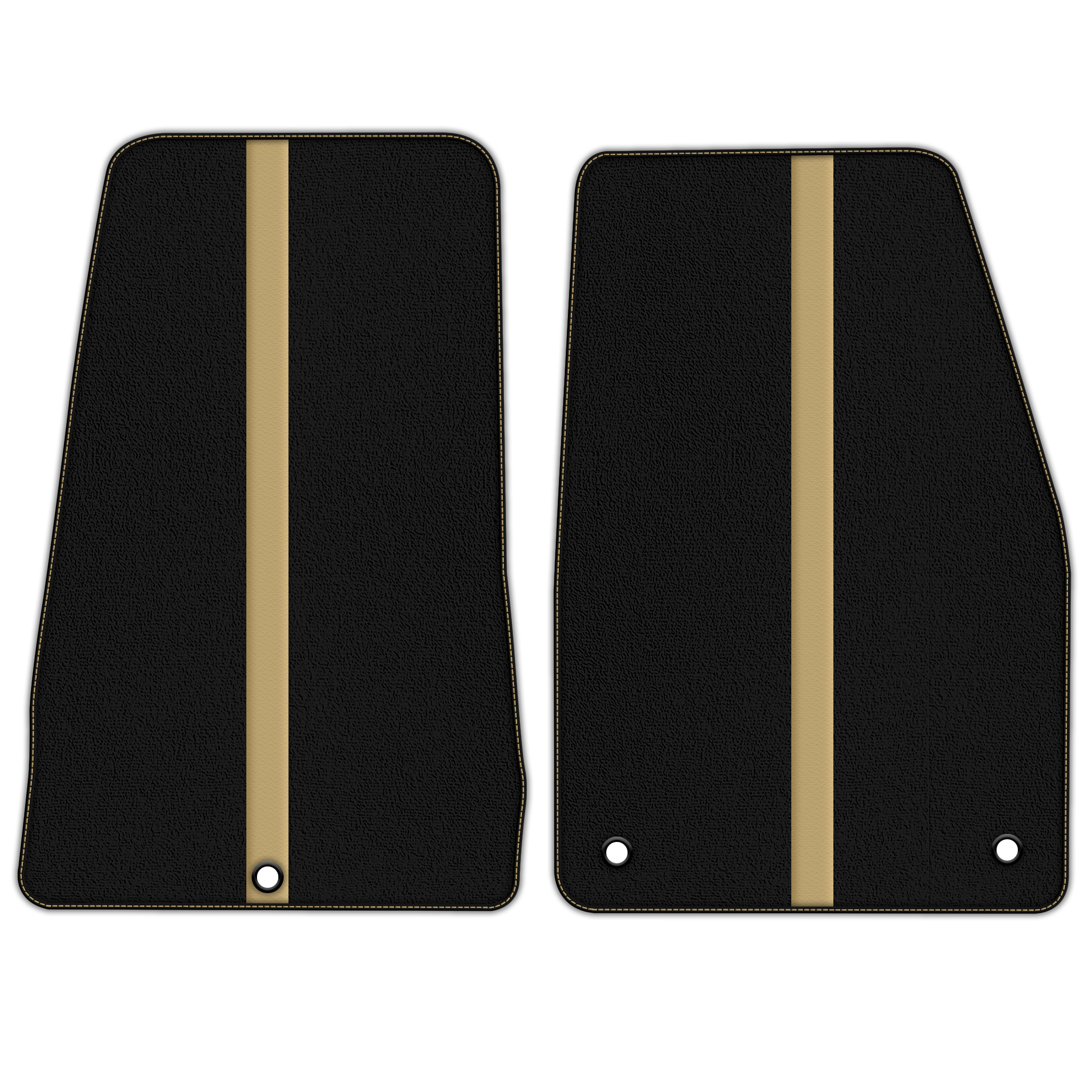 Black Floor Mats with Leather Line for Dodge Viper (2003-2006) - Various Colors