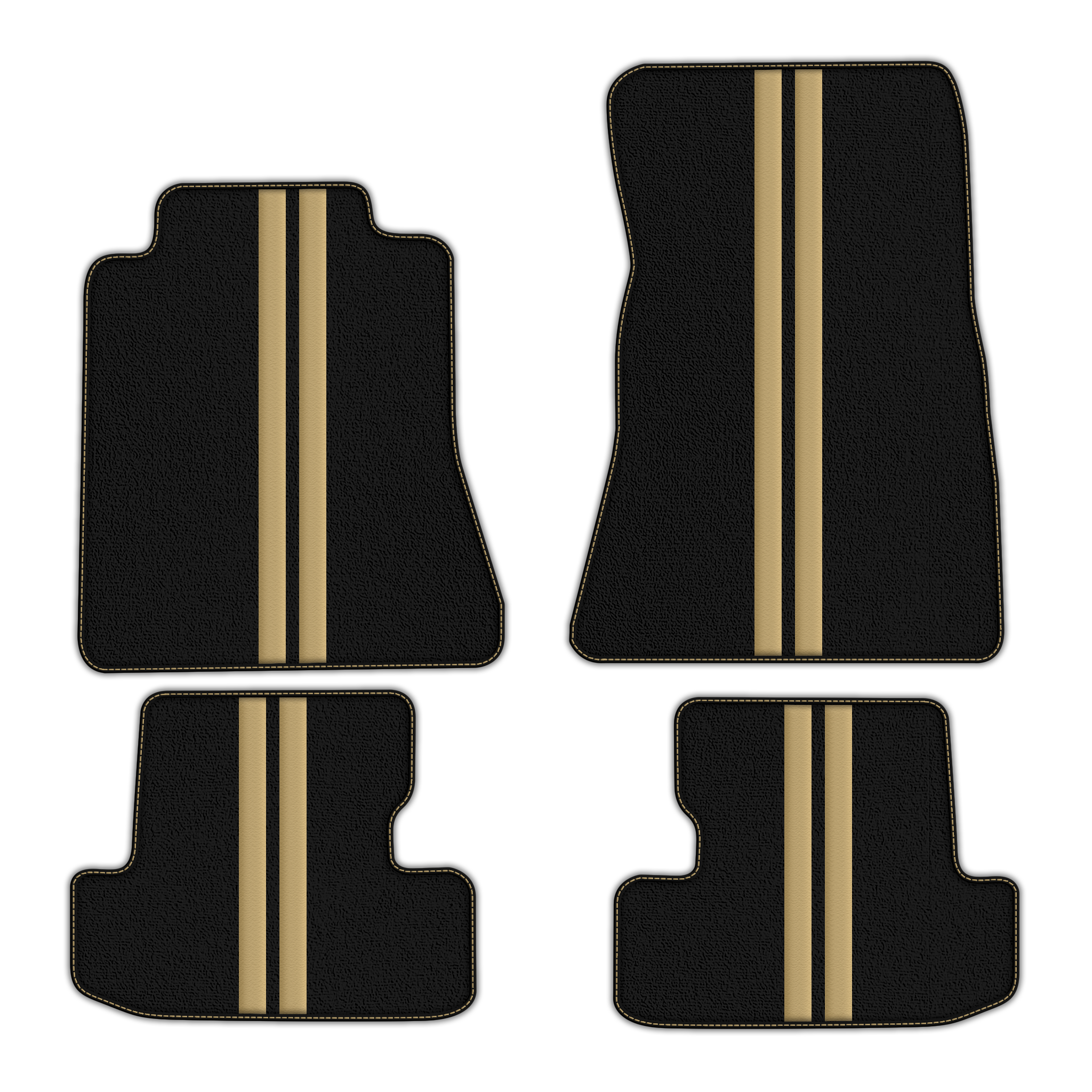 Black Floor Mats for Ford Mustang V FL (2011-2014) - Stylish