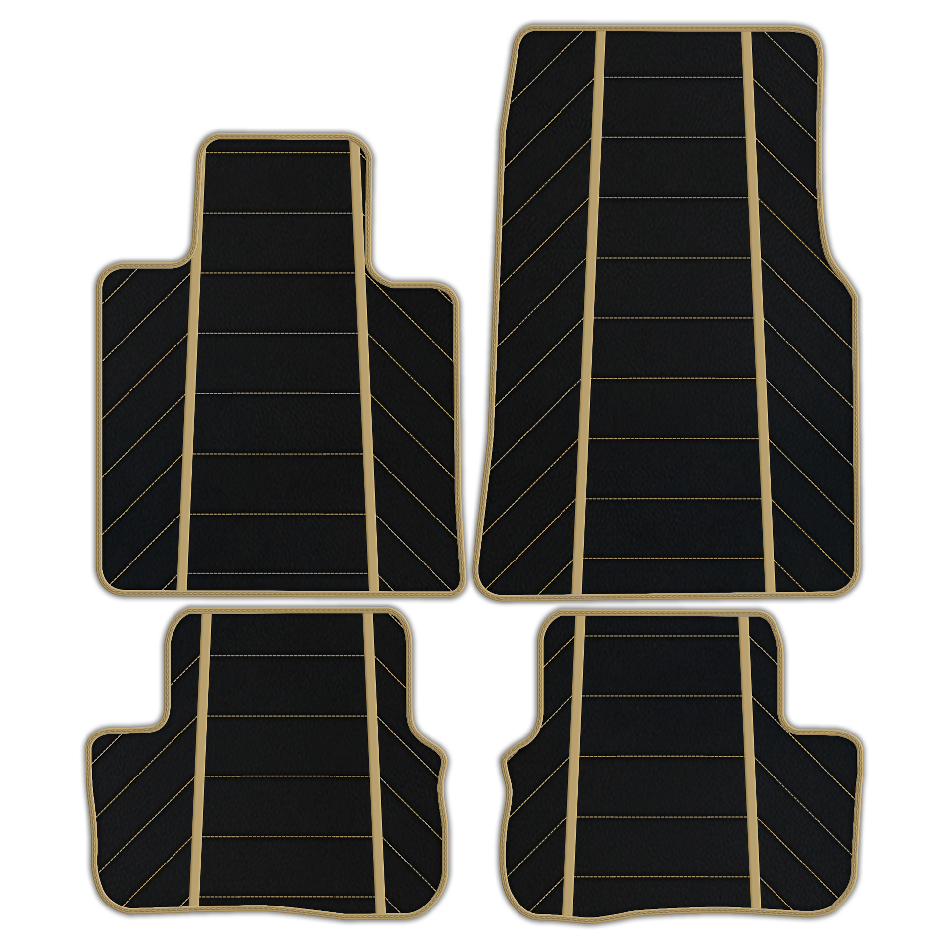 Luxury Black Leather Floor Mats for Rolls Royce Dawn 2016-2023