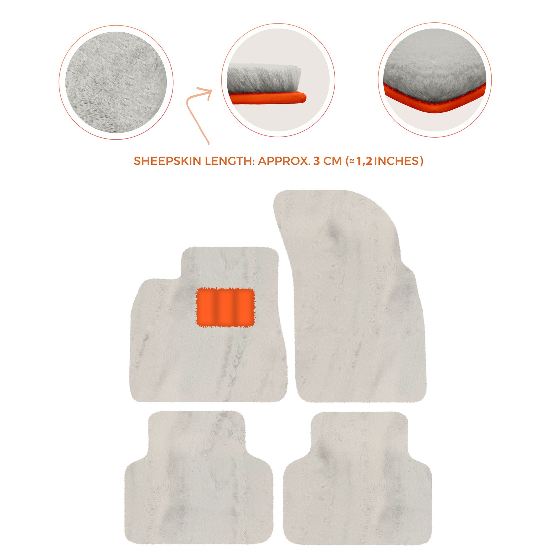 Premium Luxury Sheepskin Floor Mats for Bentley Bentayga 2015-2023