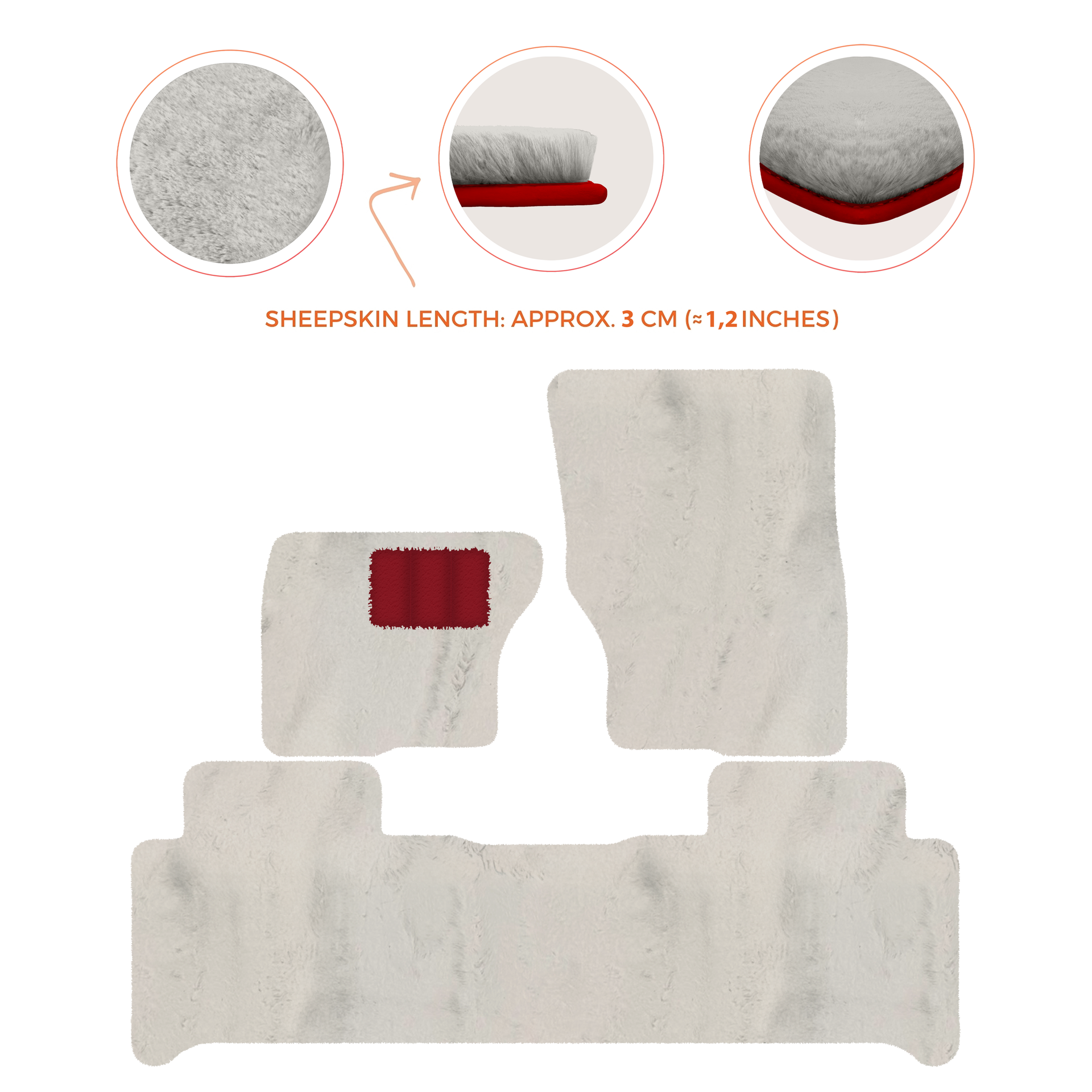 Luxury Sheepskin Floor Mats for Land Rover Discovery (2017-2026)