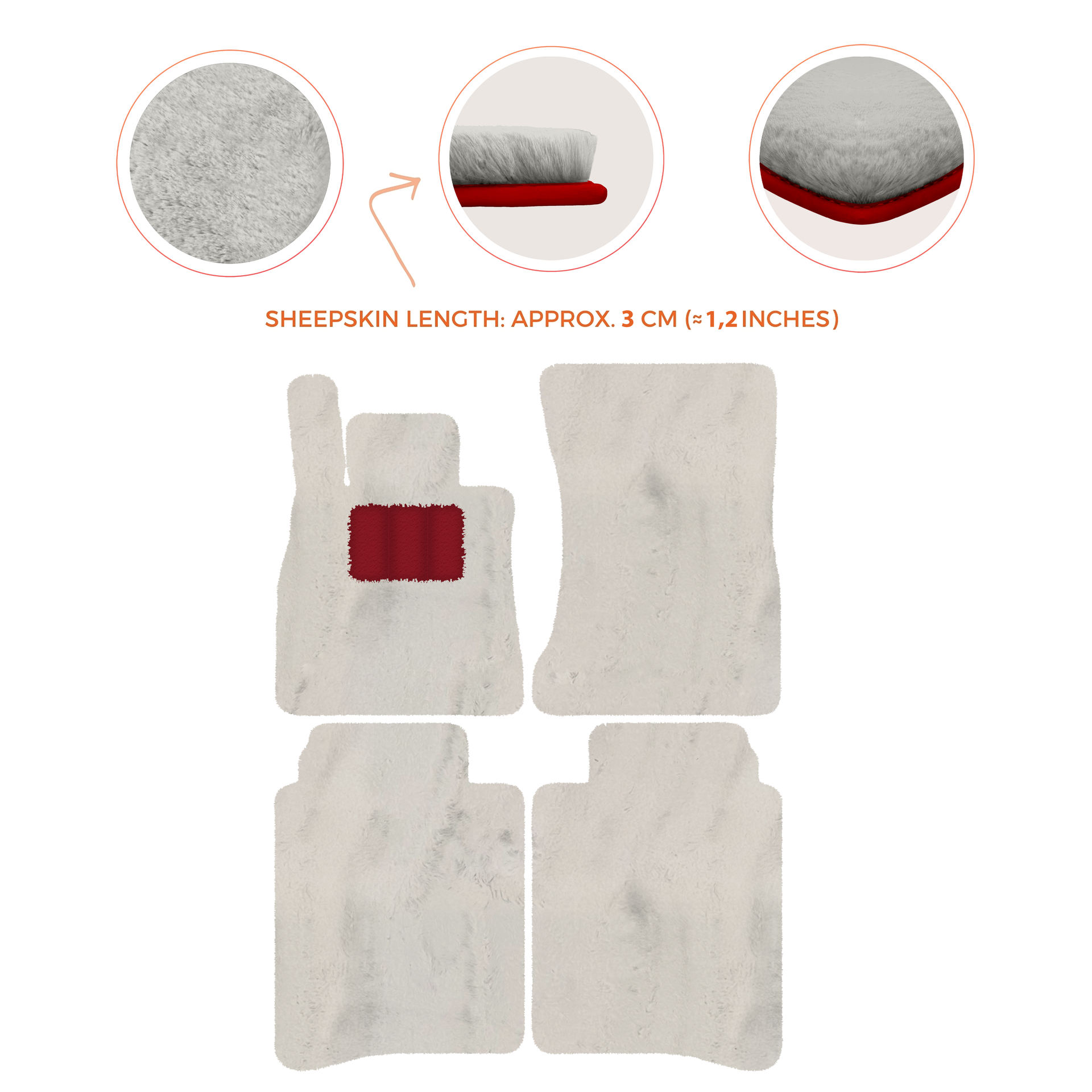 Luxury Sheepskin Floor Mats for Mercedes-Benz S-Class X222 | 2015-2021