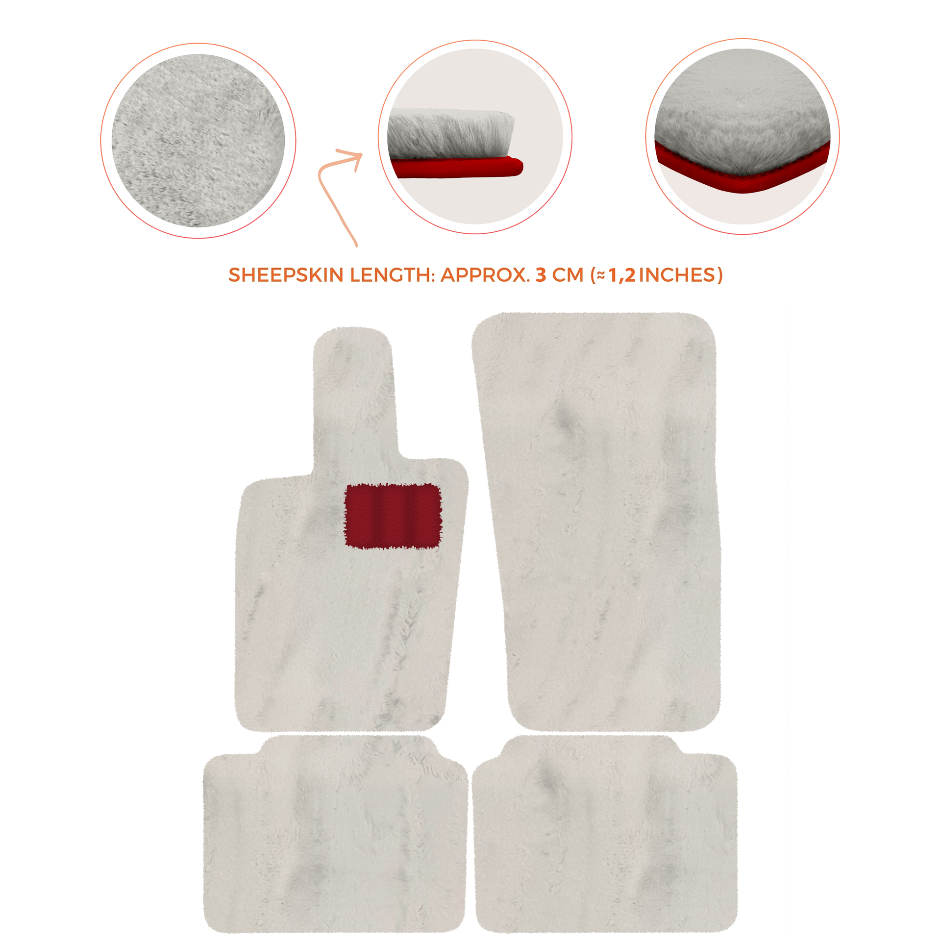 Luxury Sheepskin Floor Mats for Porsche Panamera (2017-2023)