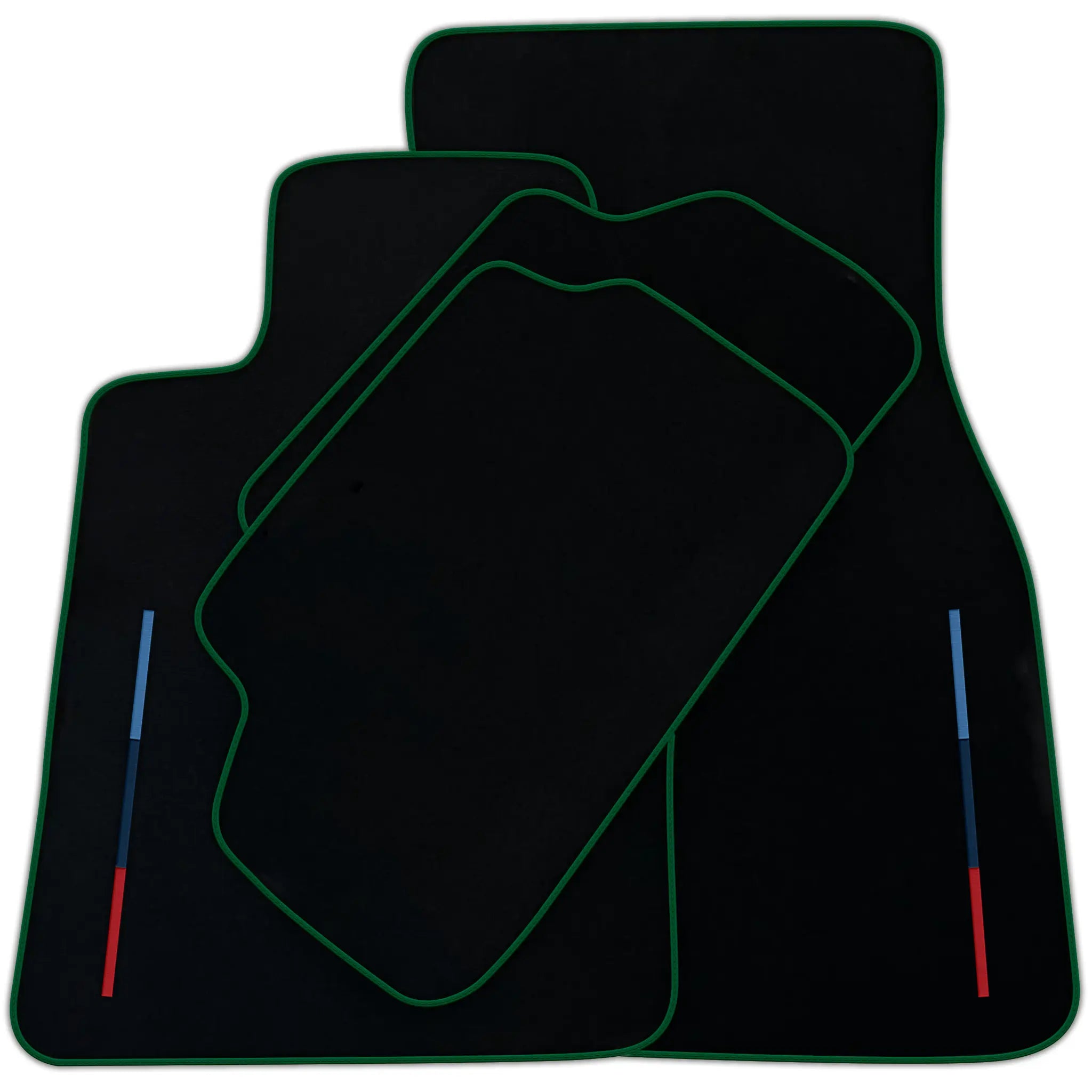 Black Floor Mats For BMW X6 Series E71 With Color Stripes Tailored Set Perfect Fit | Various Trim Colors