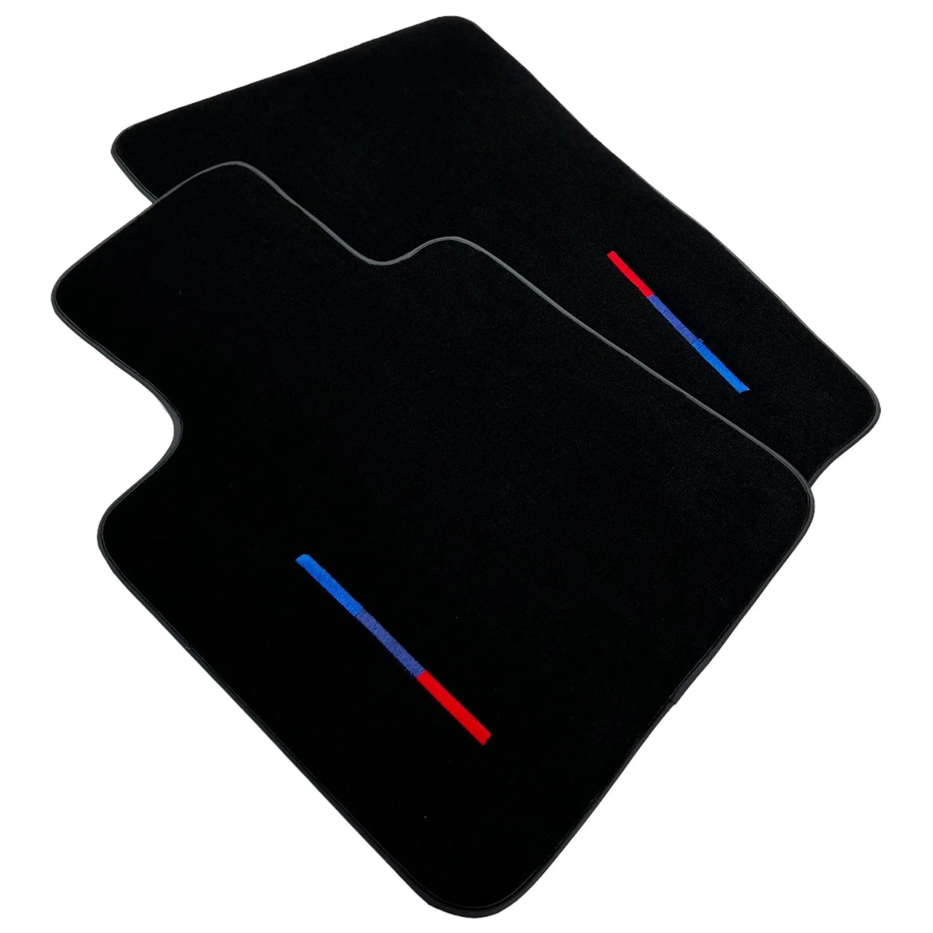Black Floor Mats For BMW Z4 Series E89 With Color Stripes Tailored Set Perfect Fit - AutoWin
