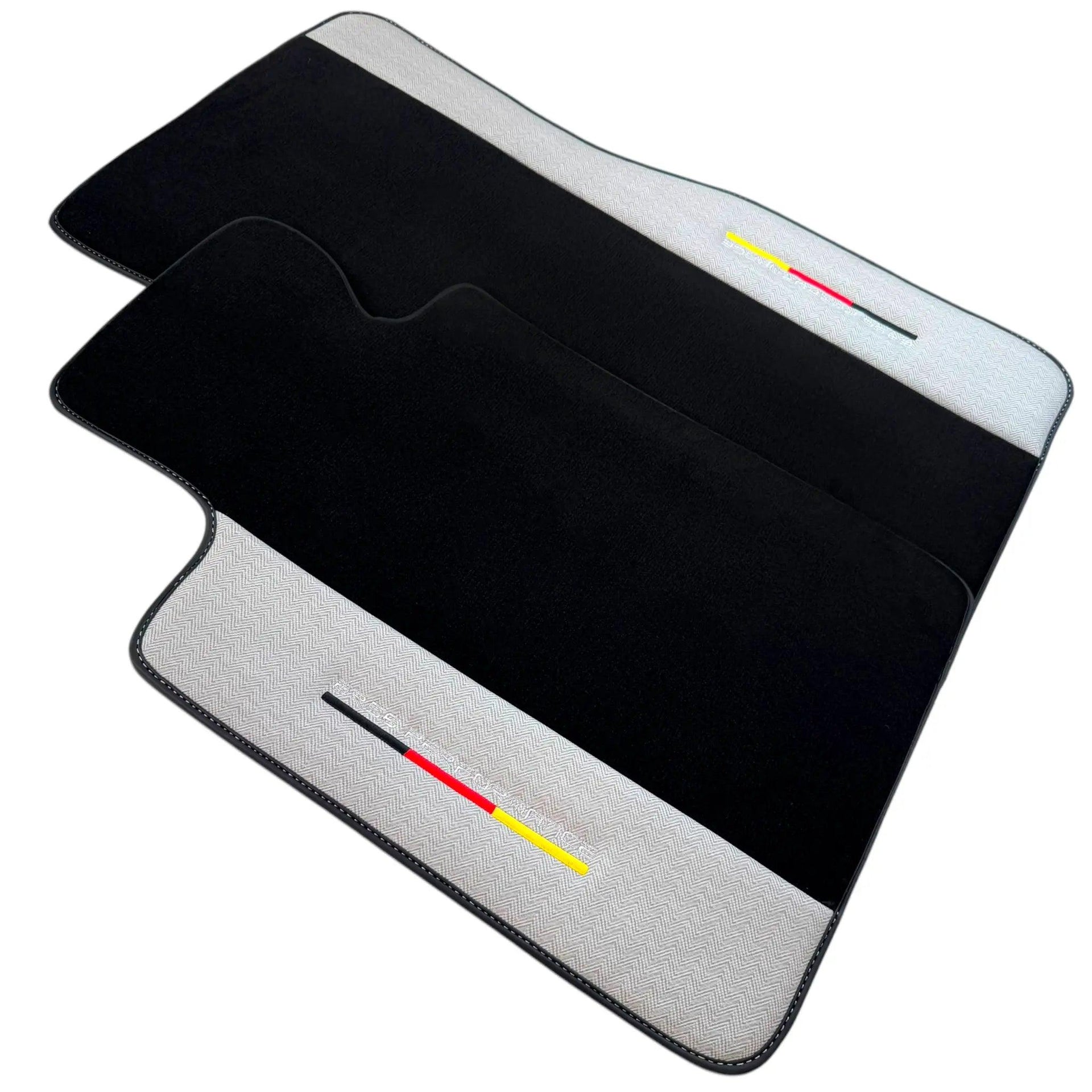 Black Floor Mats for BMW U06 (2022-2026) with Gray Leather