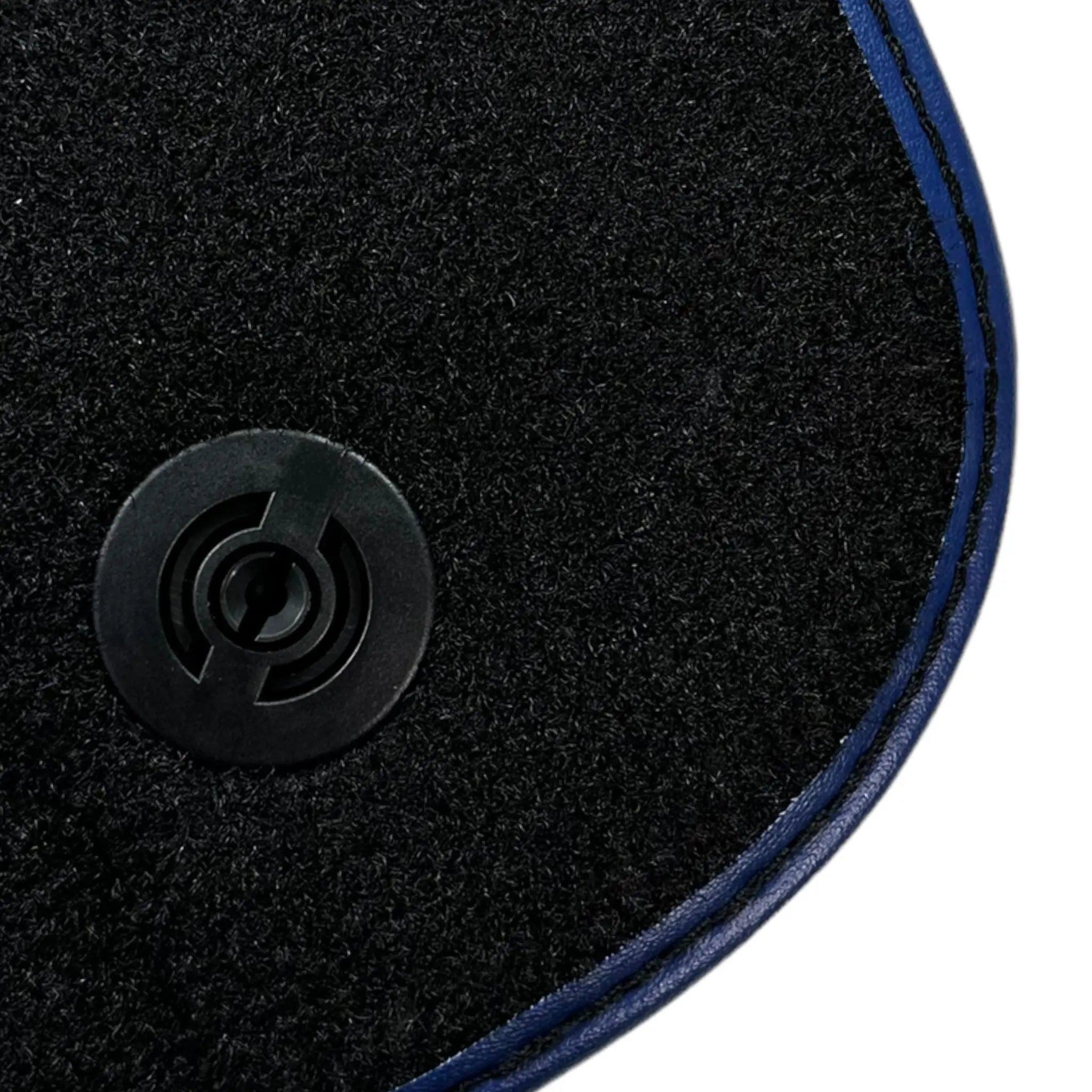 Black Floor Mats for Ferrari 812 GTS (2019-2023) with Carbon Leather - AutoWin