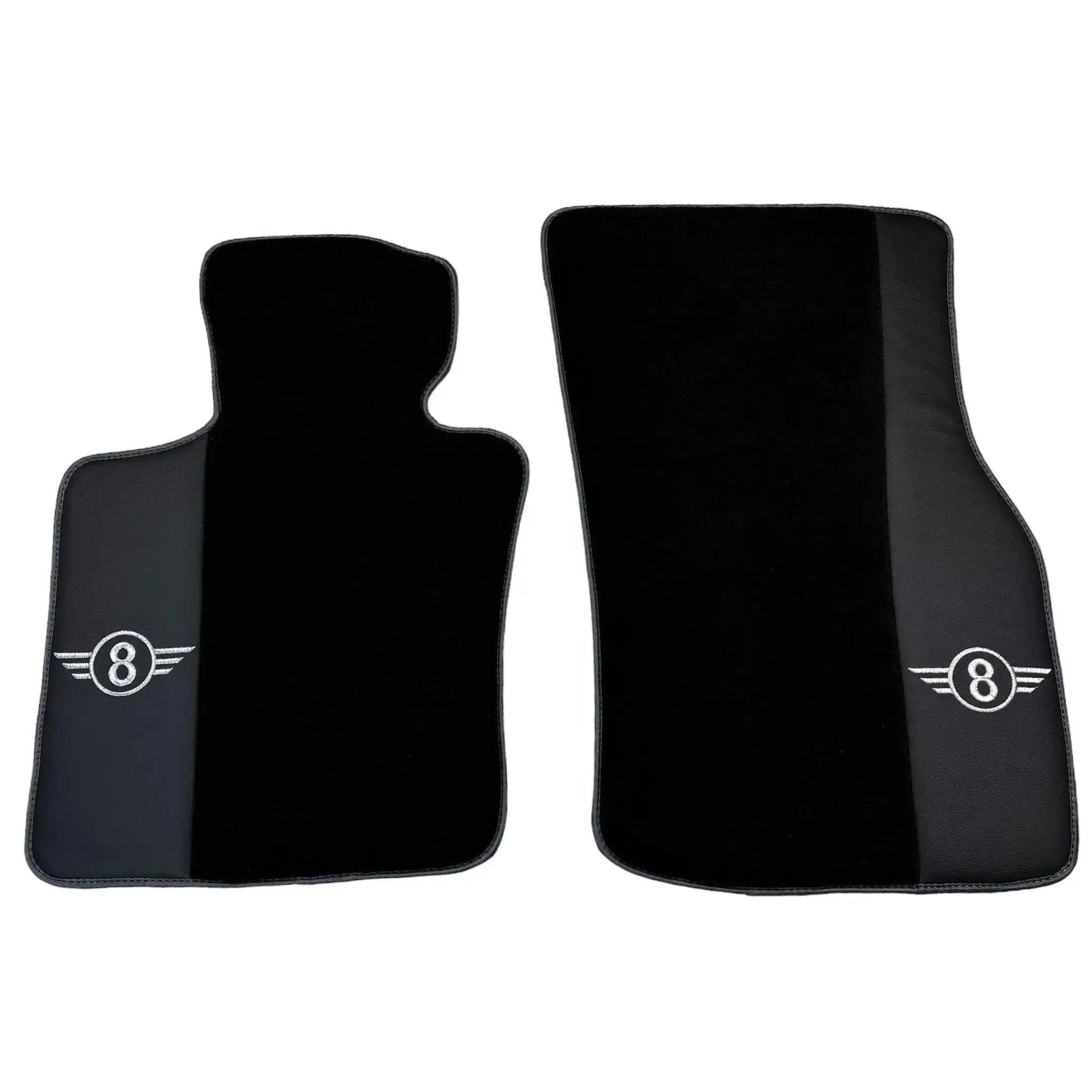 Black Floor Mats for Mini Cabrio R52 Convertible (2004-2009) with Gray Trim - AutoWin