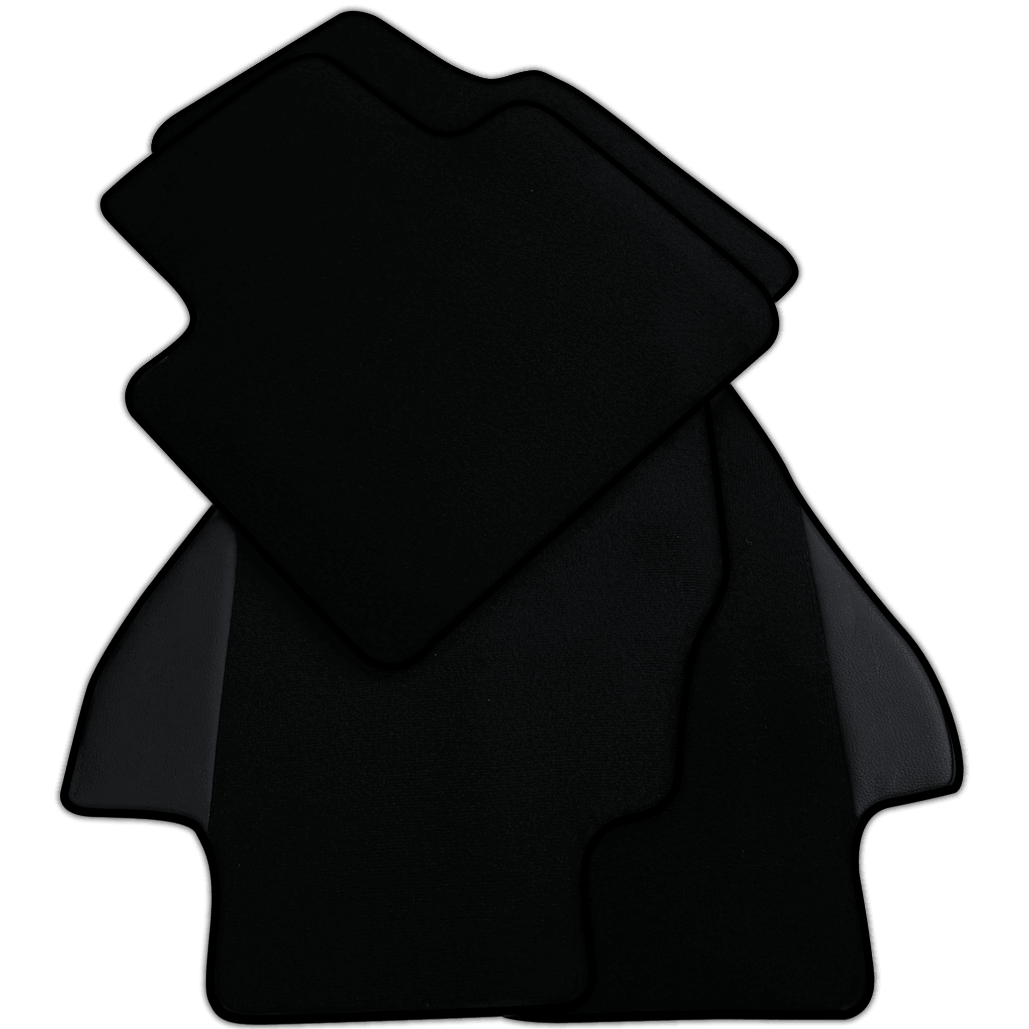 Custom Black Floor Mats for Ferrari Dino 308 GT4 (1973-1979) with Leather