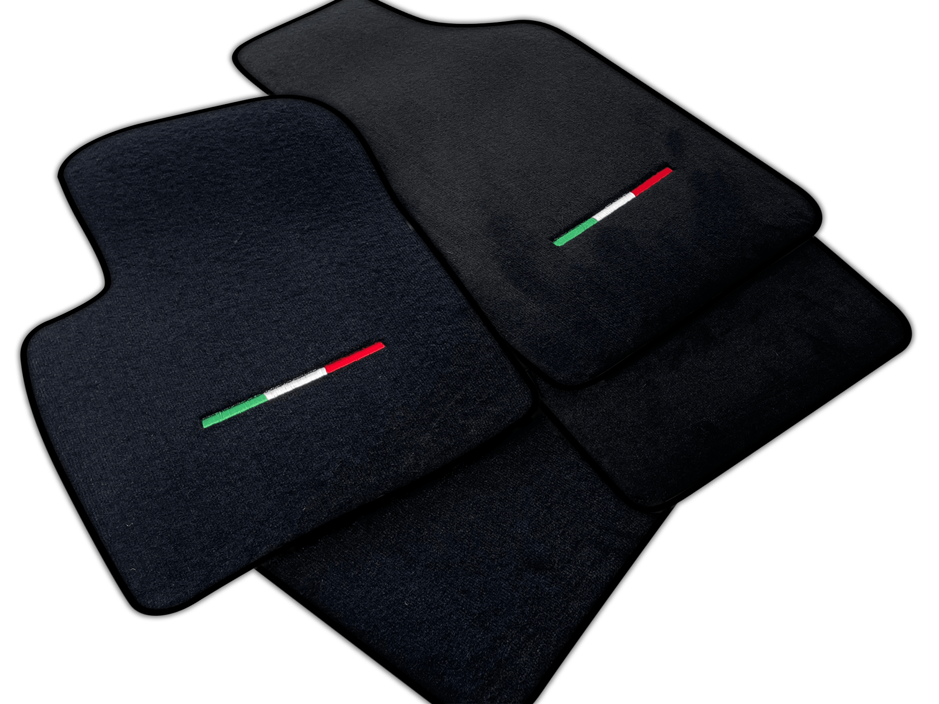 Italian Edition Black Floor Mats for Fiat 500e (2020-2024) Cabrio