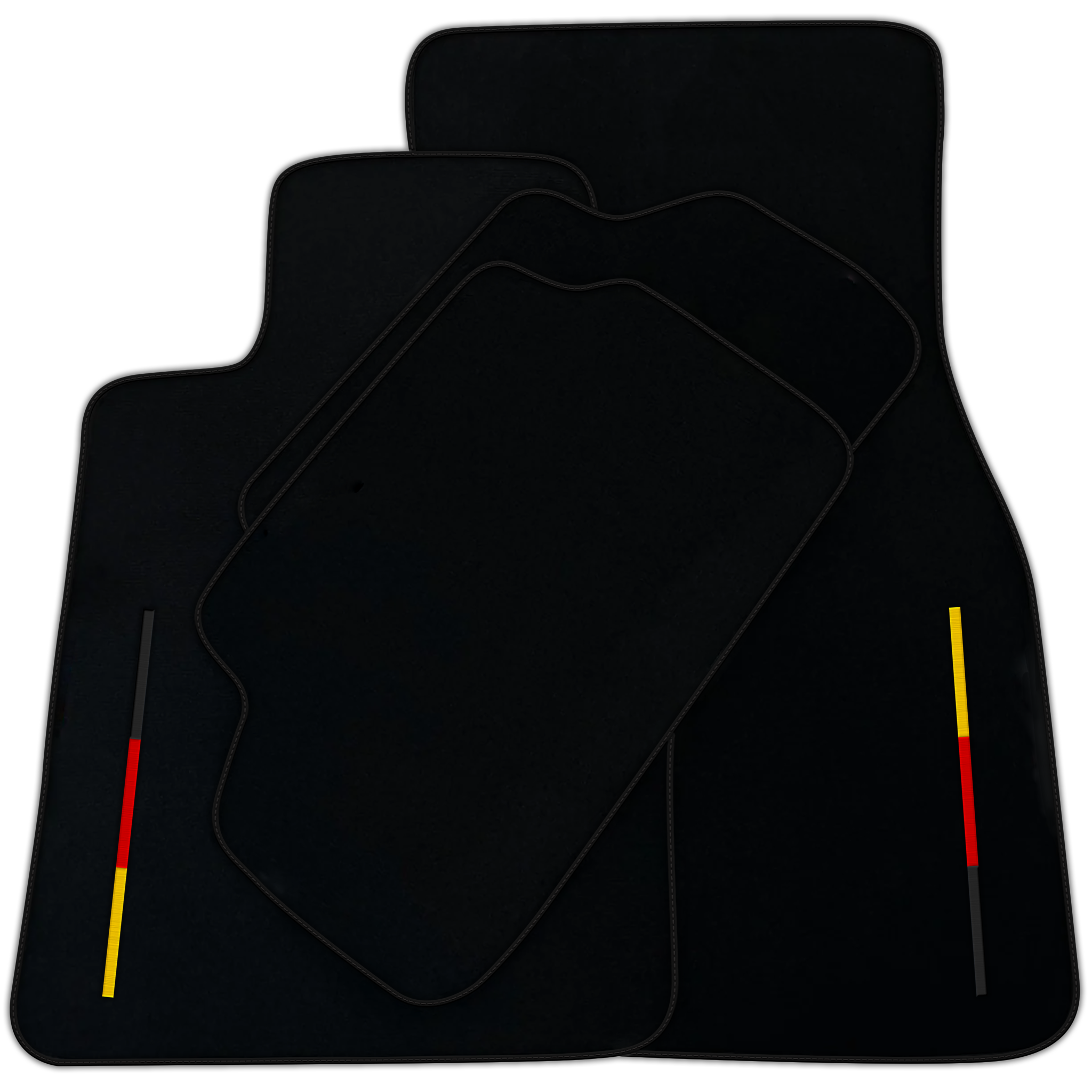 Black Floor Mats for BMW 1 Series E81 | White Trim