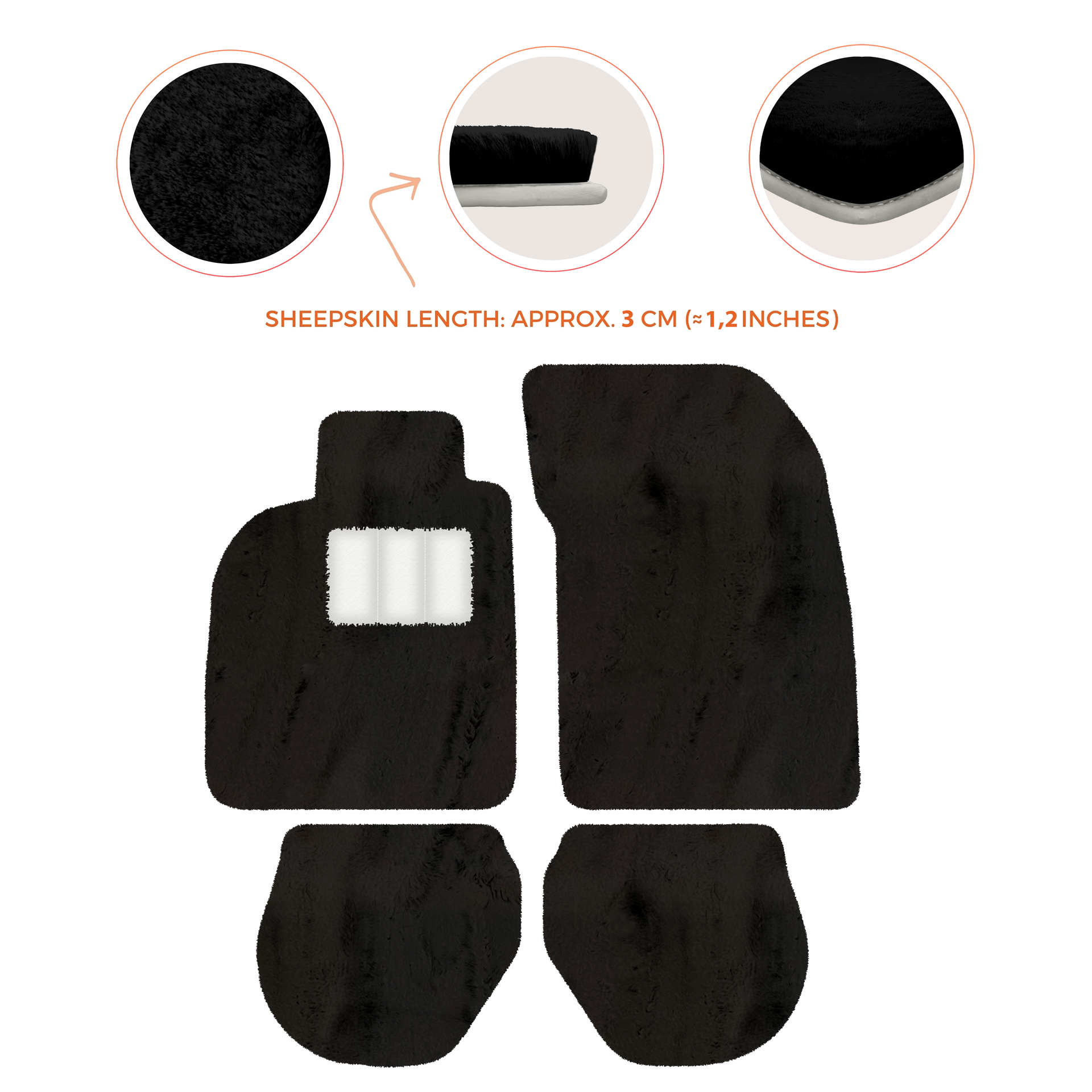 Black Floor Mats for Porsche 911 - 993 (1994-1998) - AutoWin