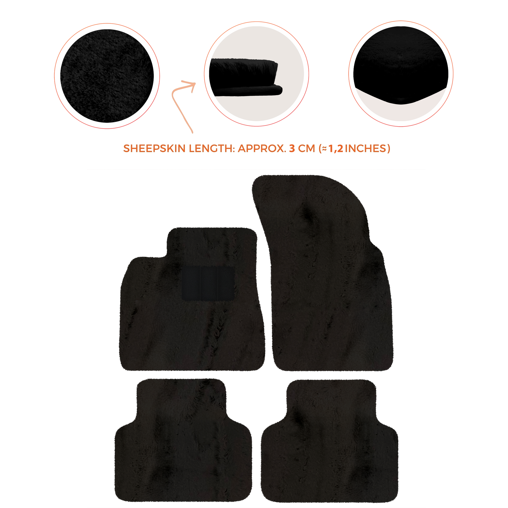 Premium Luxury Sheepskin Floor Mats for Bentley Bentayga 2015-2023