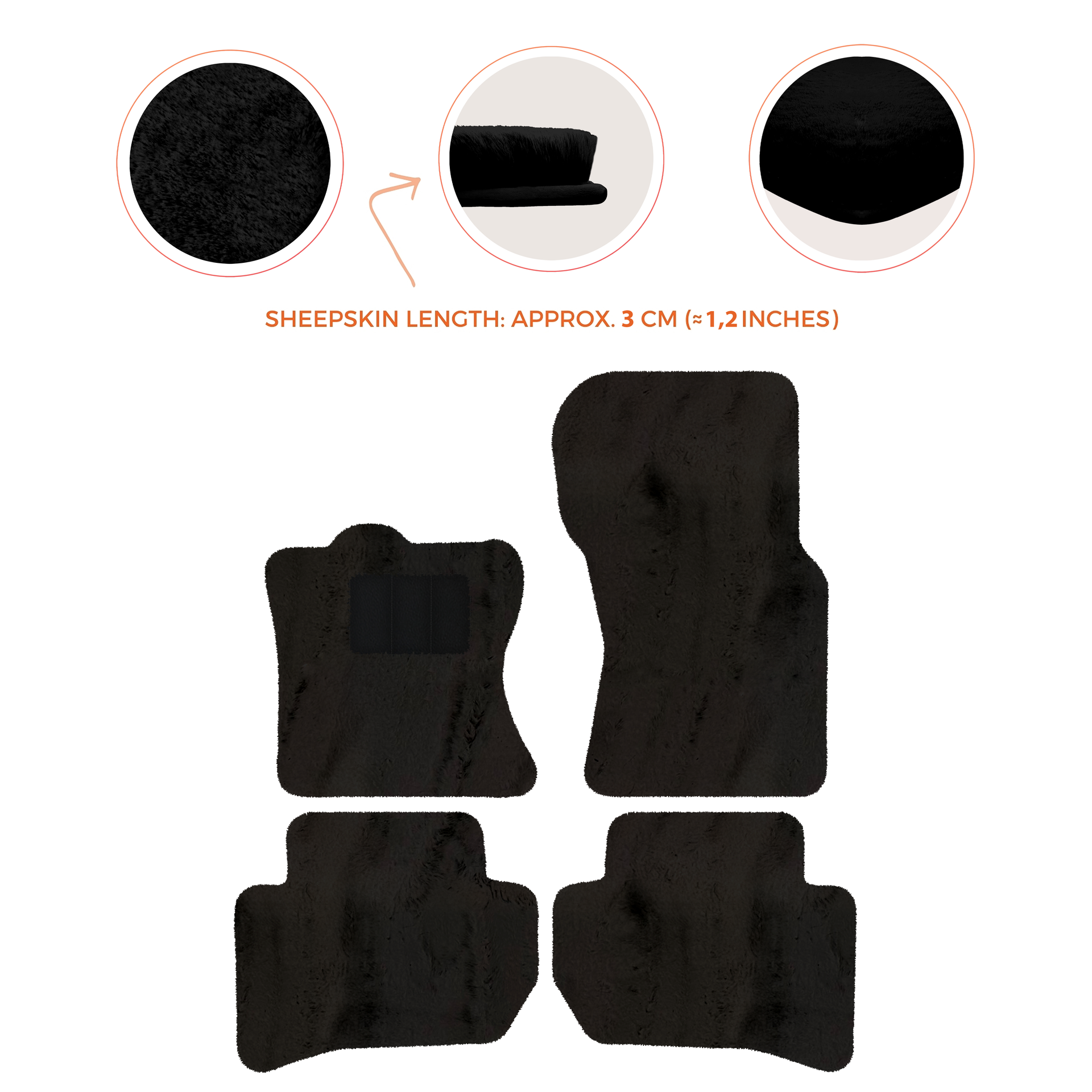 Premium Sheepskin Floor Mats for 2010-2013 Range Rover Sport