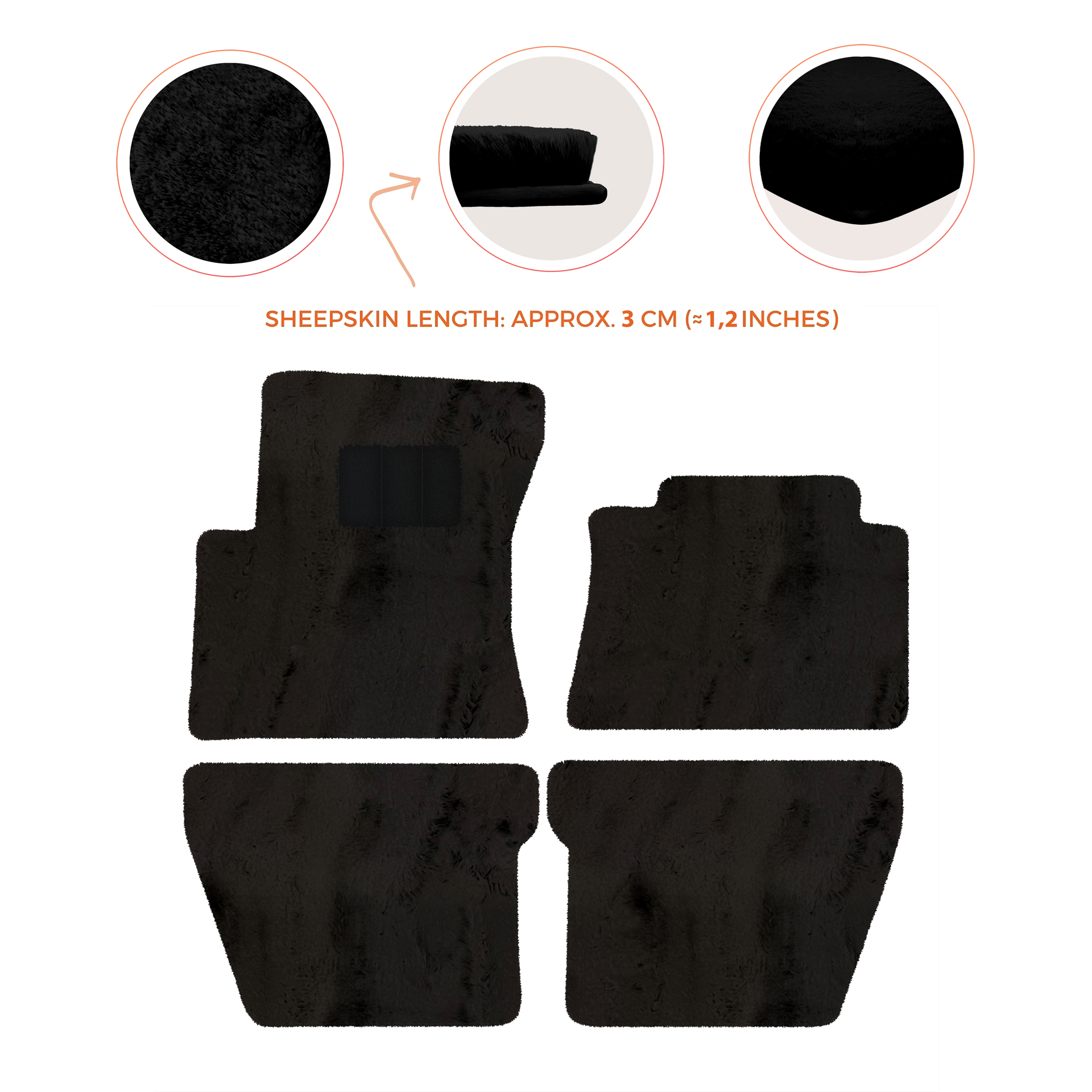 Premium Sheepskin Floor Mats for Bentley Flying Spur (2019-2023)