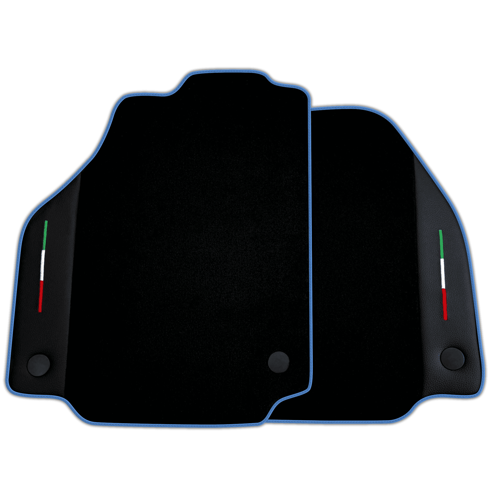 Black Floor Mats for Ferrari 488 Spider (2016-2022) with Leather | Various Trim Colors