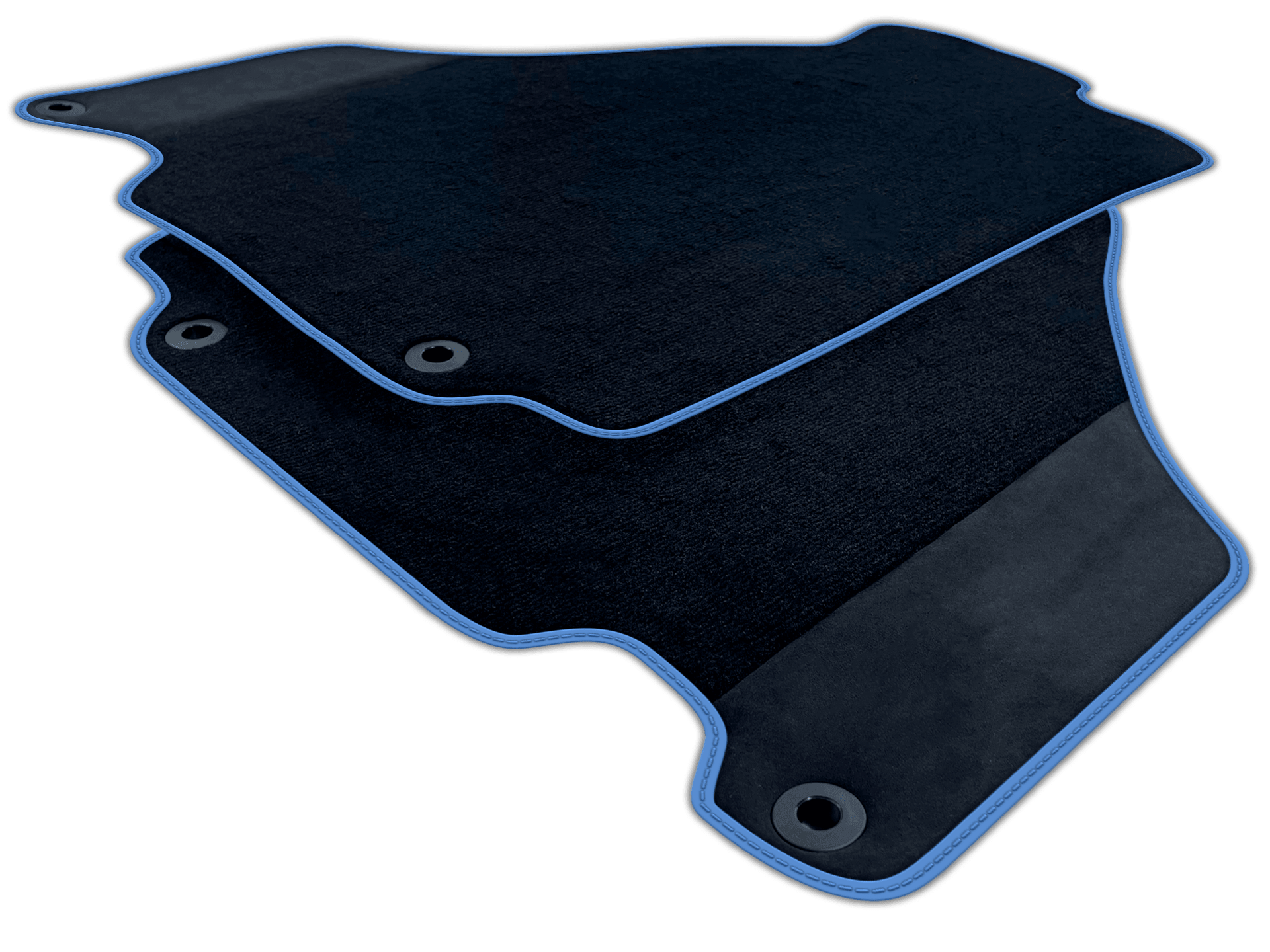 Black Floor Mats for Ferrari 360 (1999-2005) with Alcantara Leather | Various Trim Colors