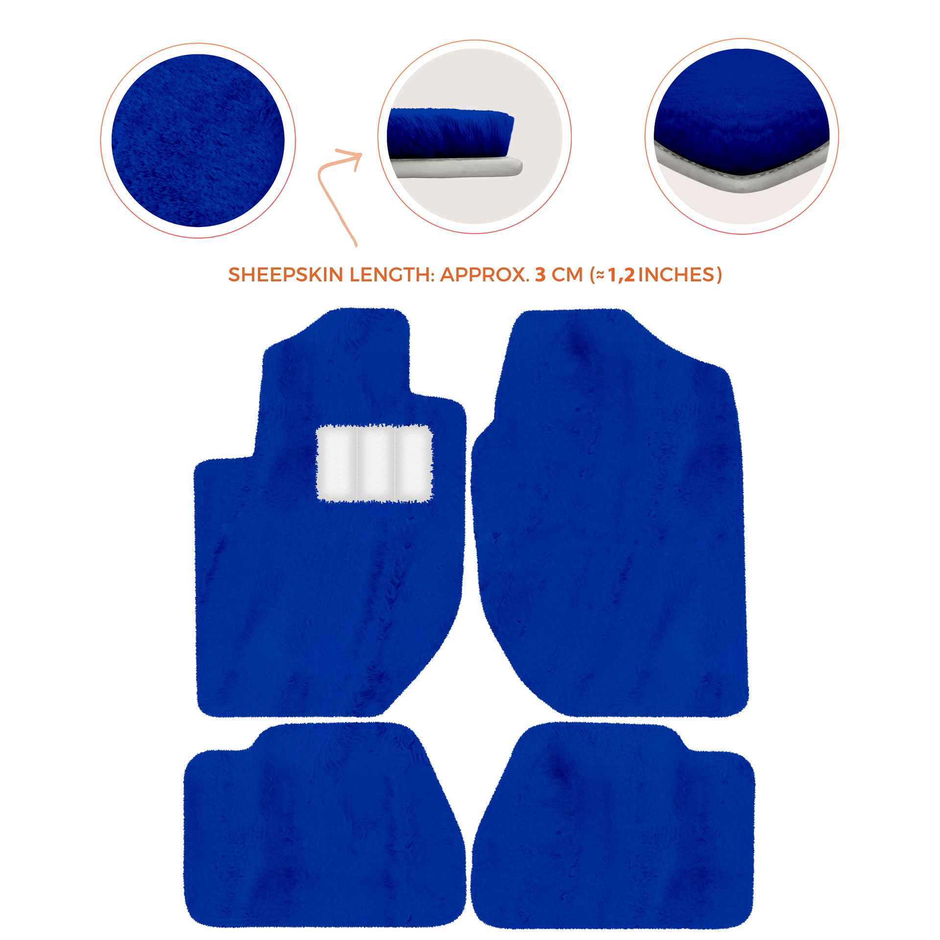 Premium Sheepskin Floor Mats for Land Rover Freelander (1997-2003)