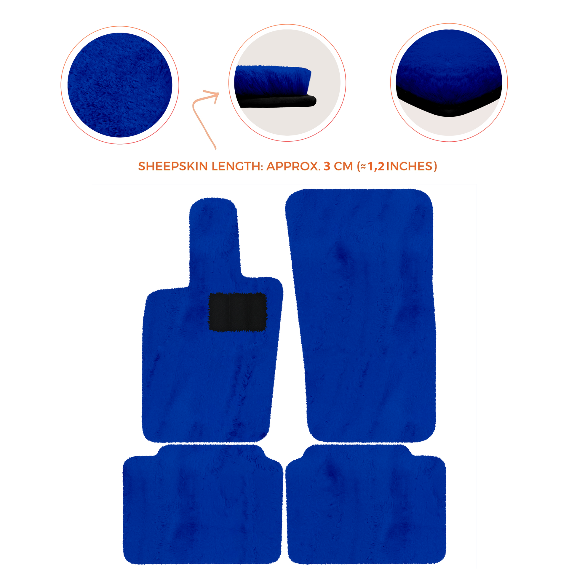 Luxury Sheepskin Floor Mats for Porsche Panamera (2017-2023)